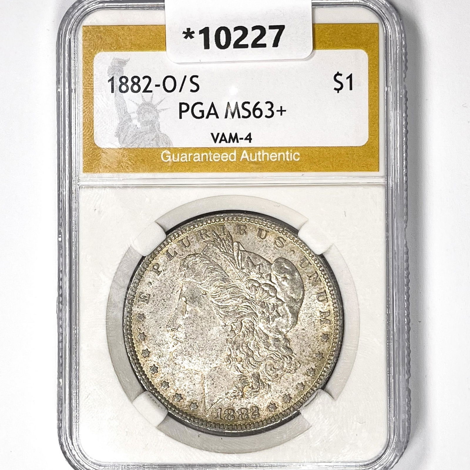 1882-O/S VAM-4 Morgan Silver Dollar PGA-MS63+ (1 of 2)