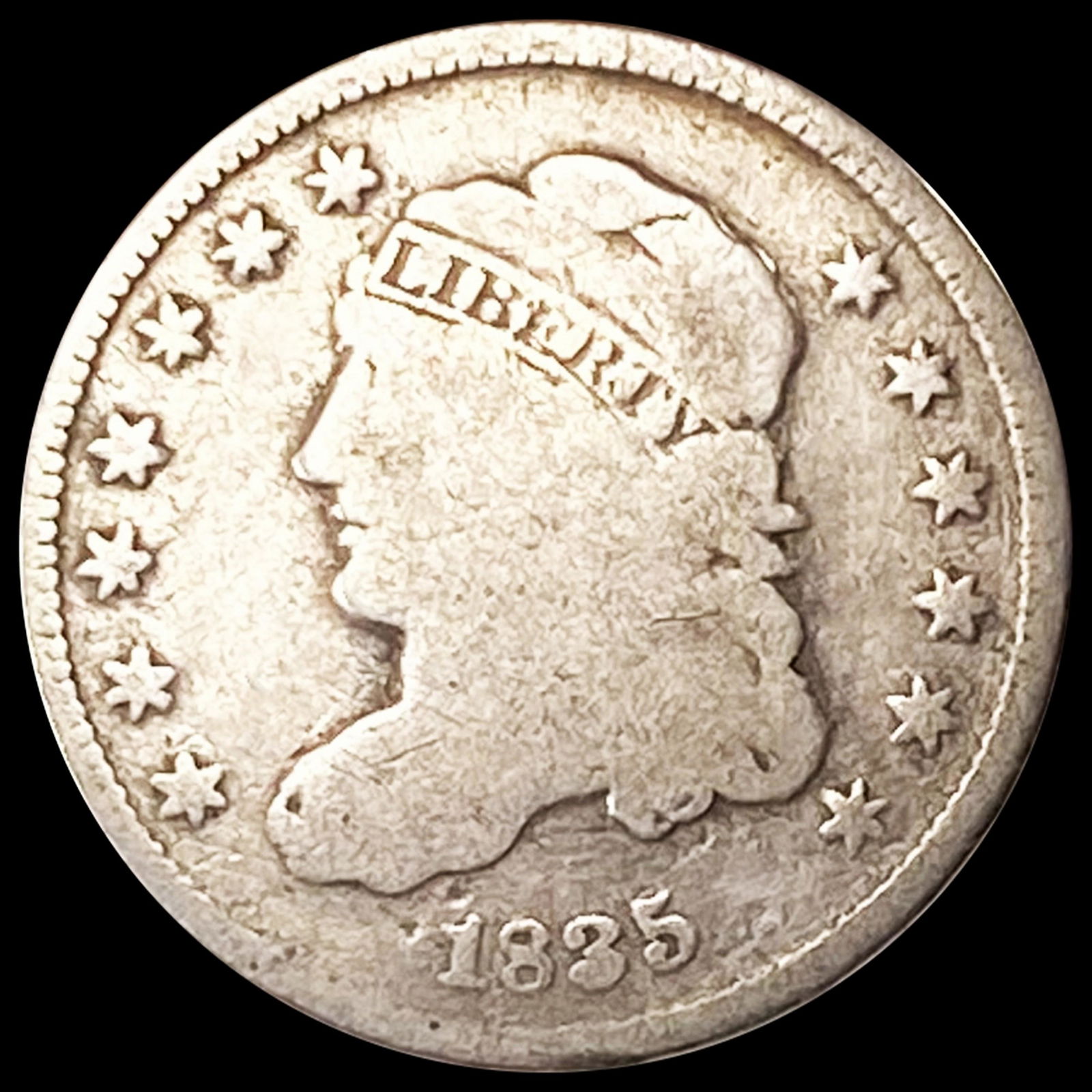 1835 Capped Bust Half Dime UNCIRCULATED (1 of 2)