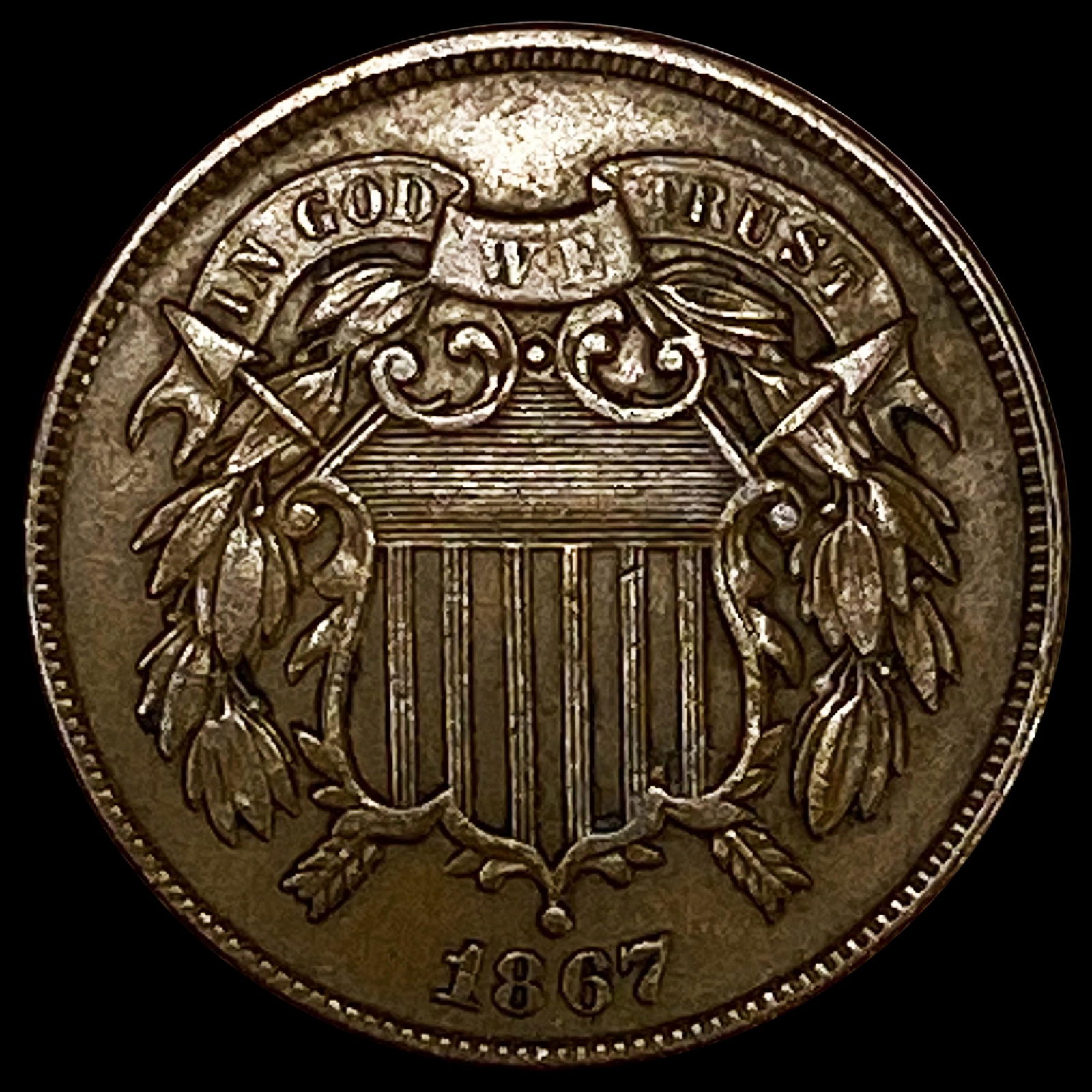 1867 Two Cent Piece UNCIRCULATED (1 of 2)
