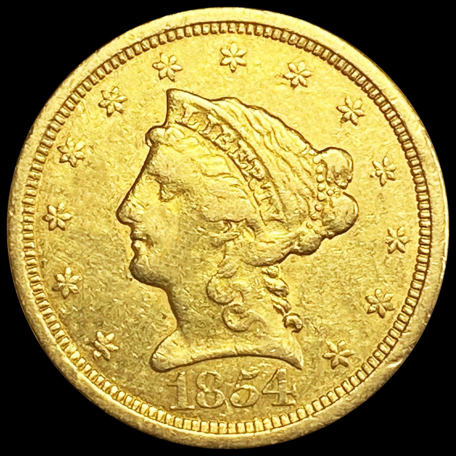 1854-O $2.50 Gold Quarter Eagle NICELY CIRCULATED (1 of 2)