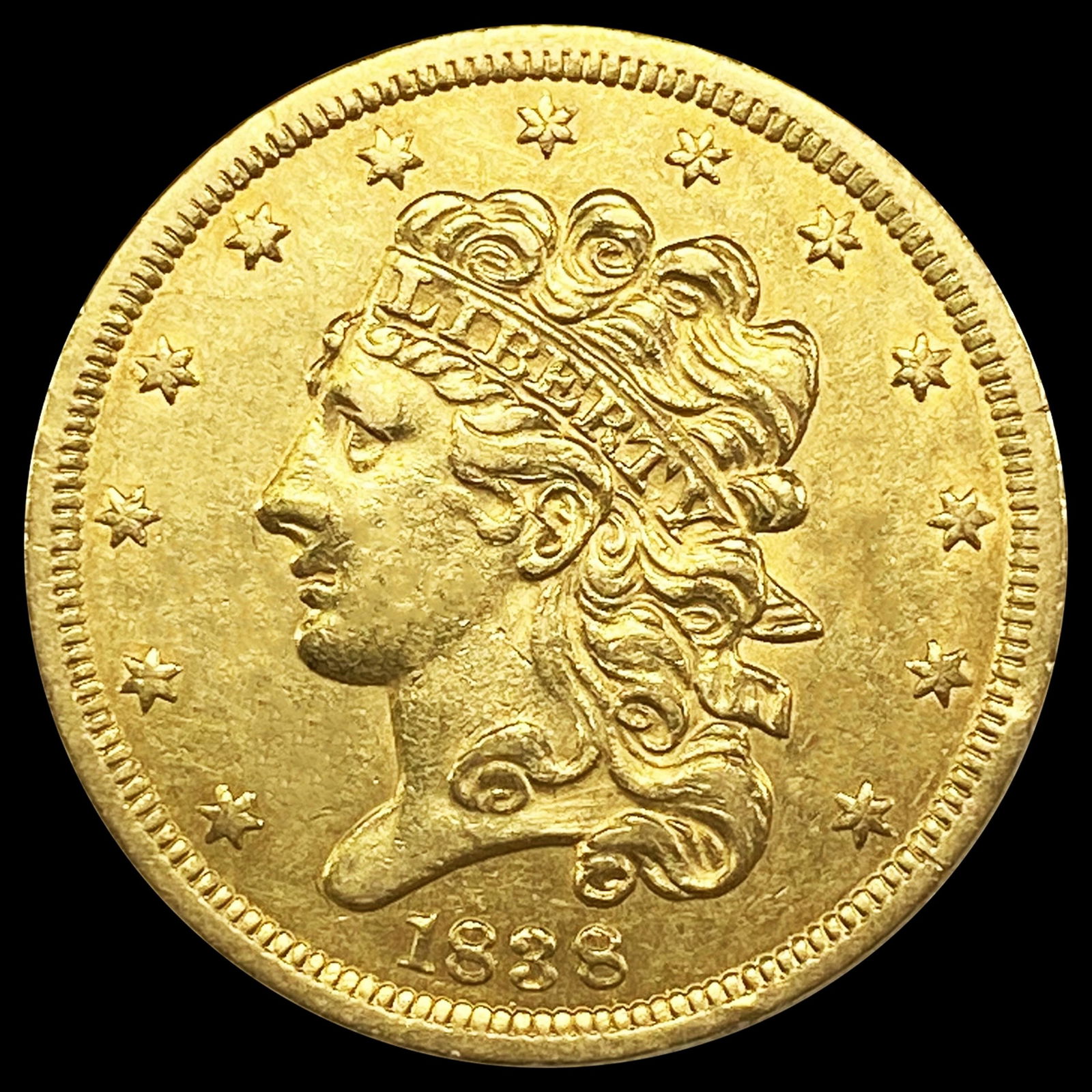 1838 $5 Gold Half Eagle UNCIRCULATED (1 of 2)