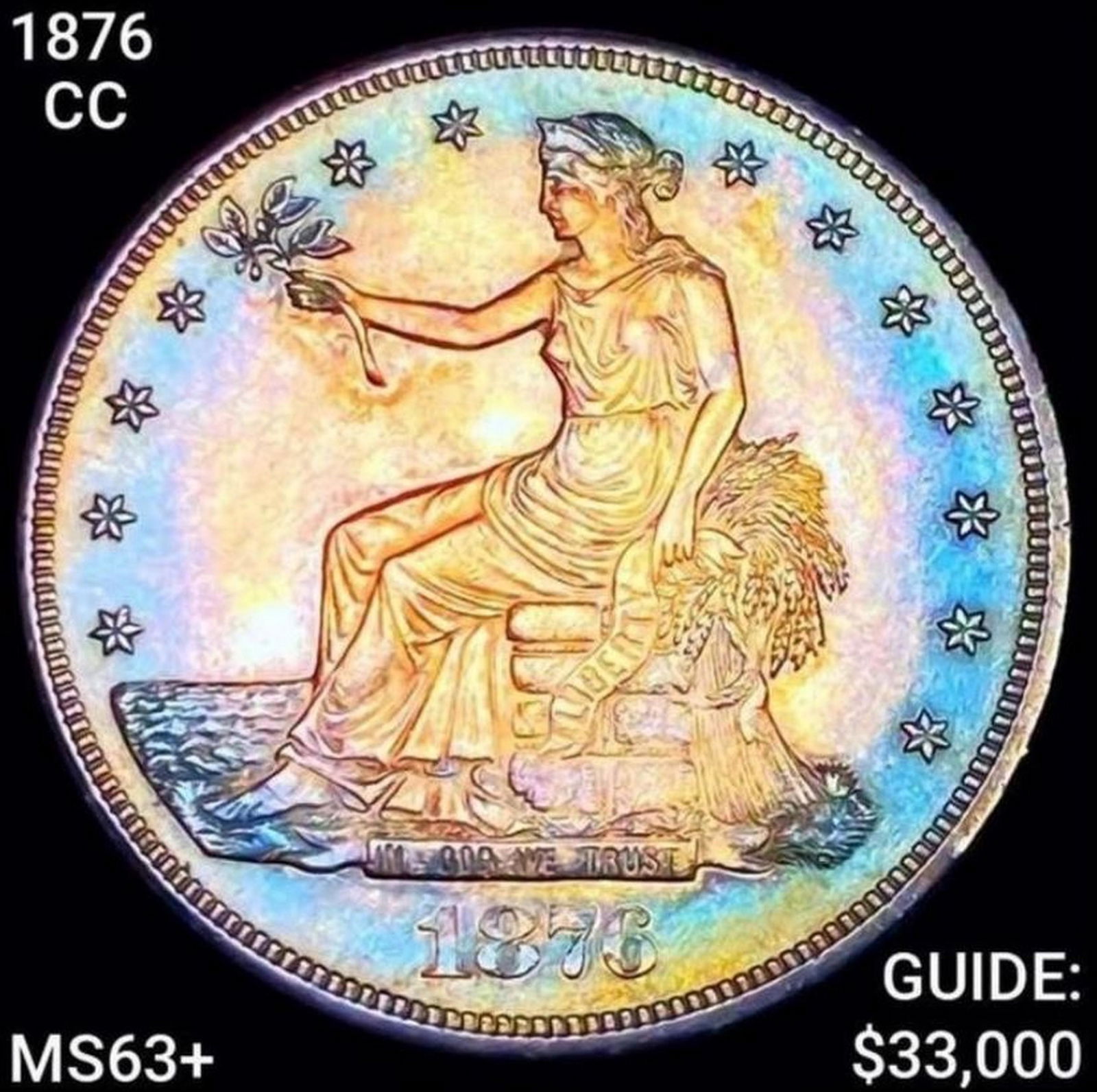 1876-CC Trade Silver Dollar CHOICE BU+ (1 of 2)