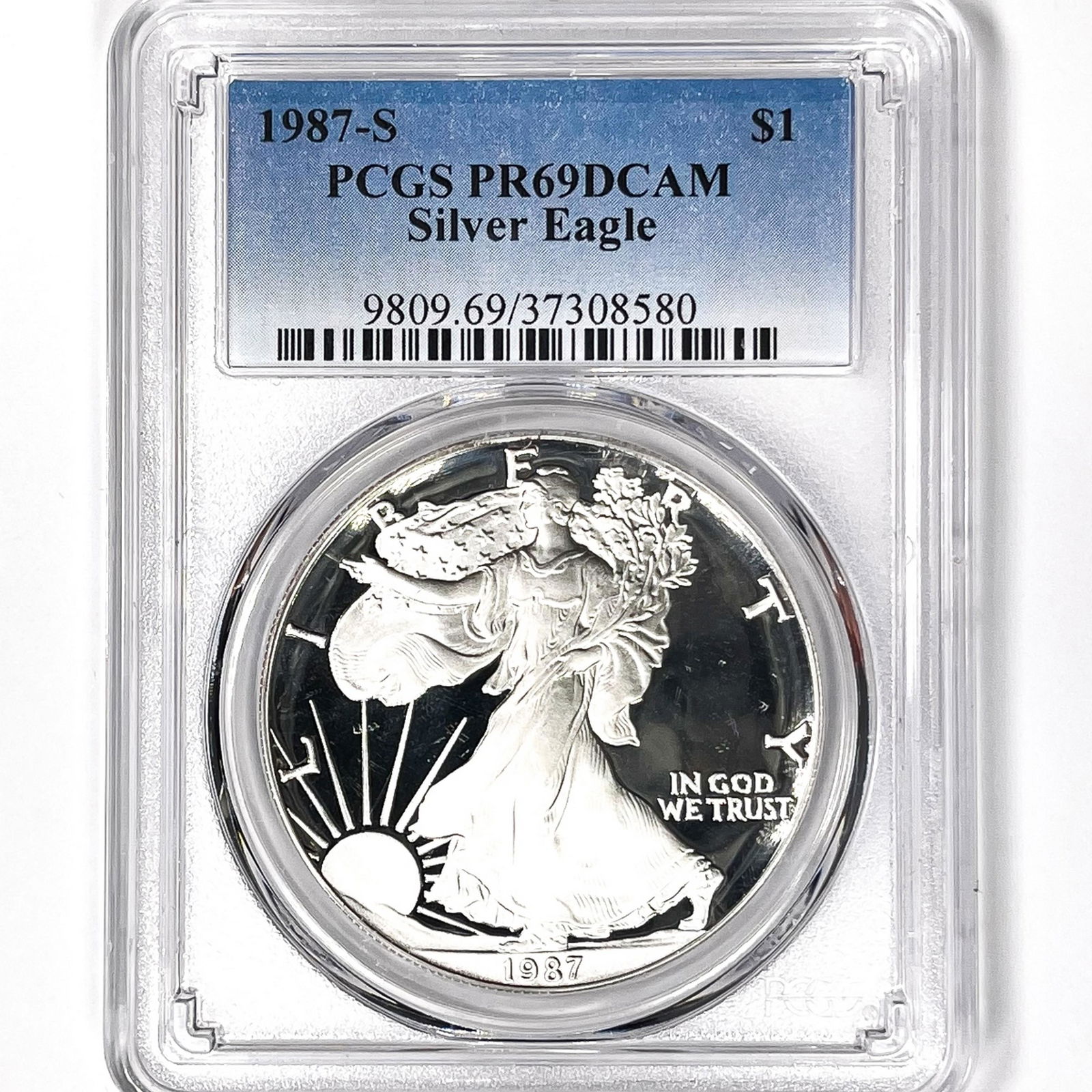 1987-S American Silver Eagle PCGS-PR69 DCAM (1 of 2)