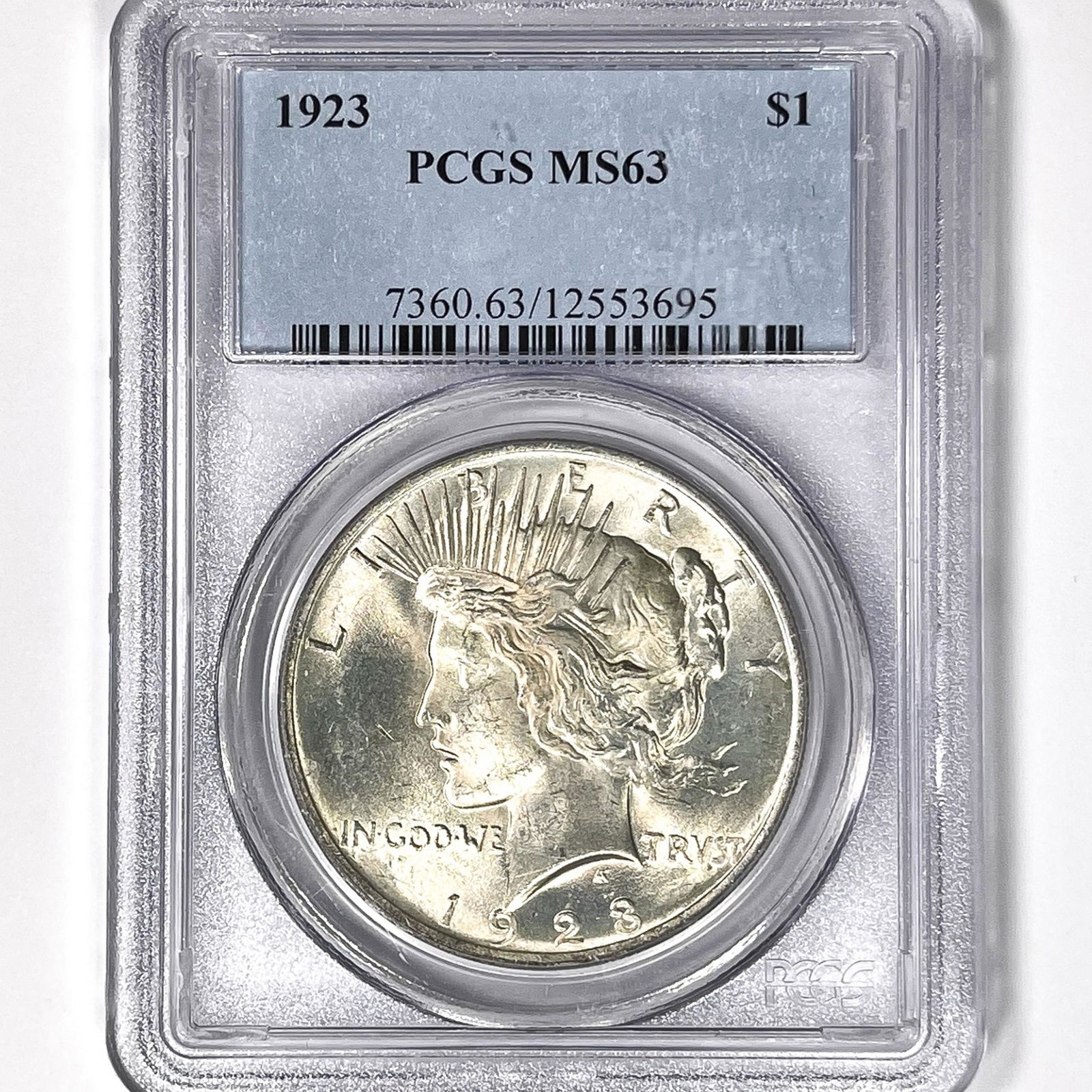 1923 Silver Peace Dollar PCGS-MS63 (1 of 2)