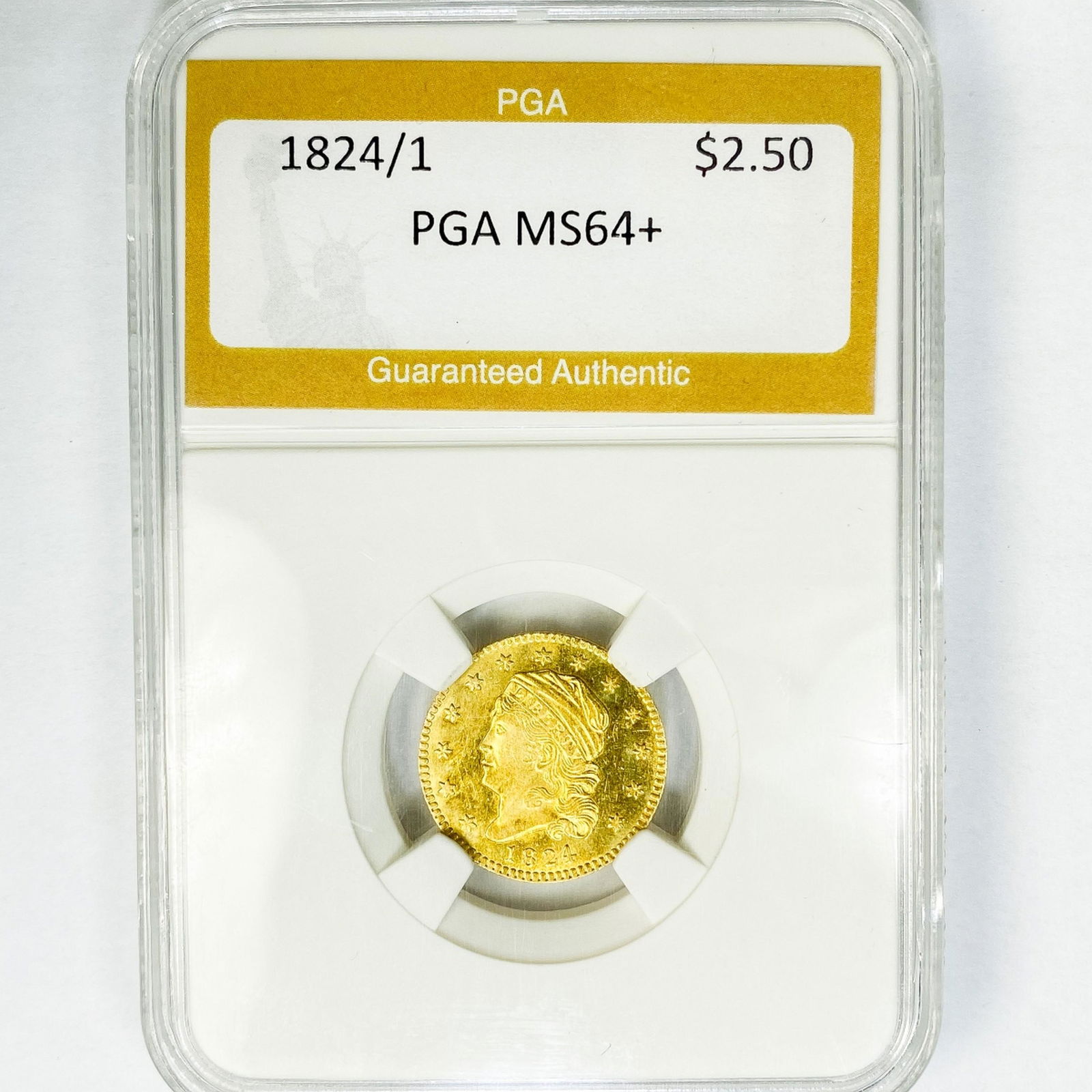 1824/1 $2.50 Gold Quarter Eagle PGA - MS64+ (1 of 2)