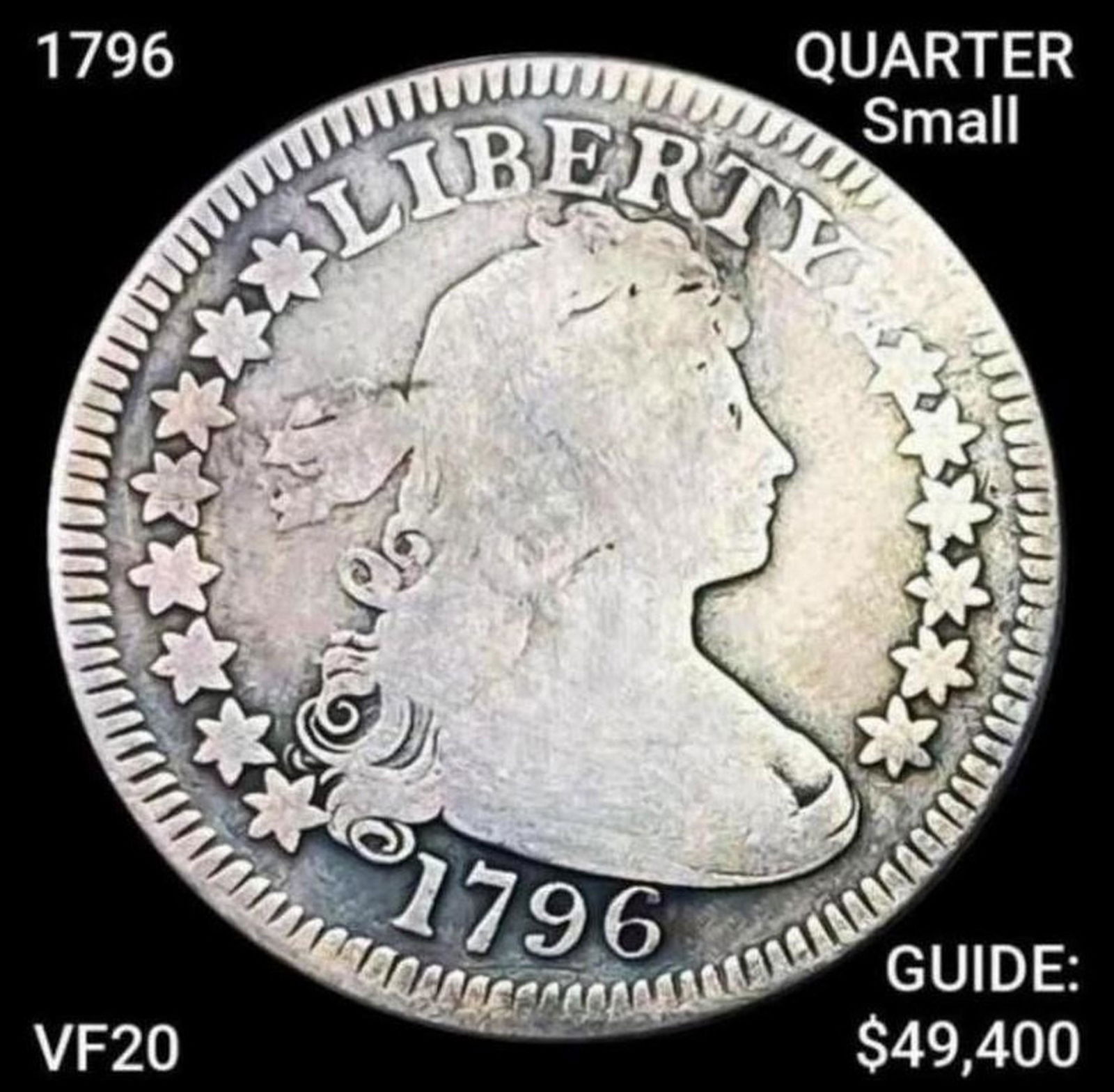 1796 Draped Bust Quarter LIGHTLY CIRC (1 of 2)