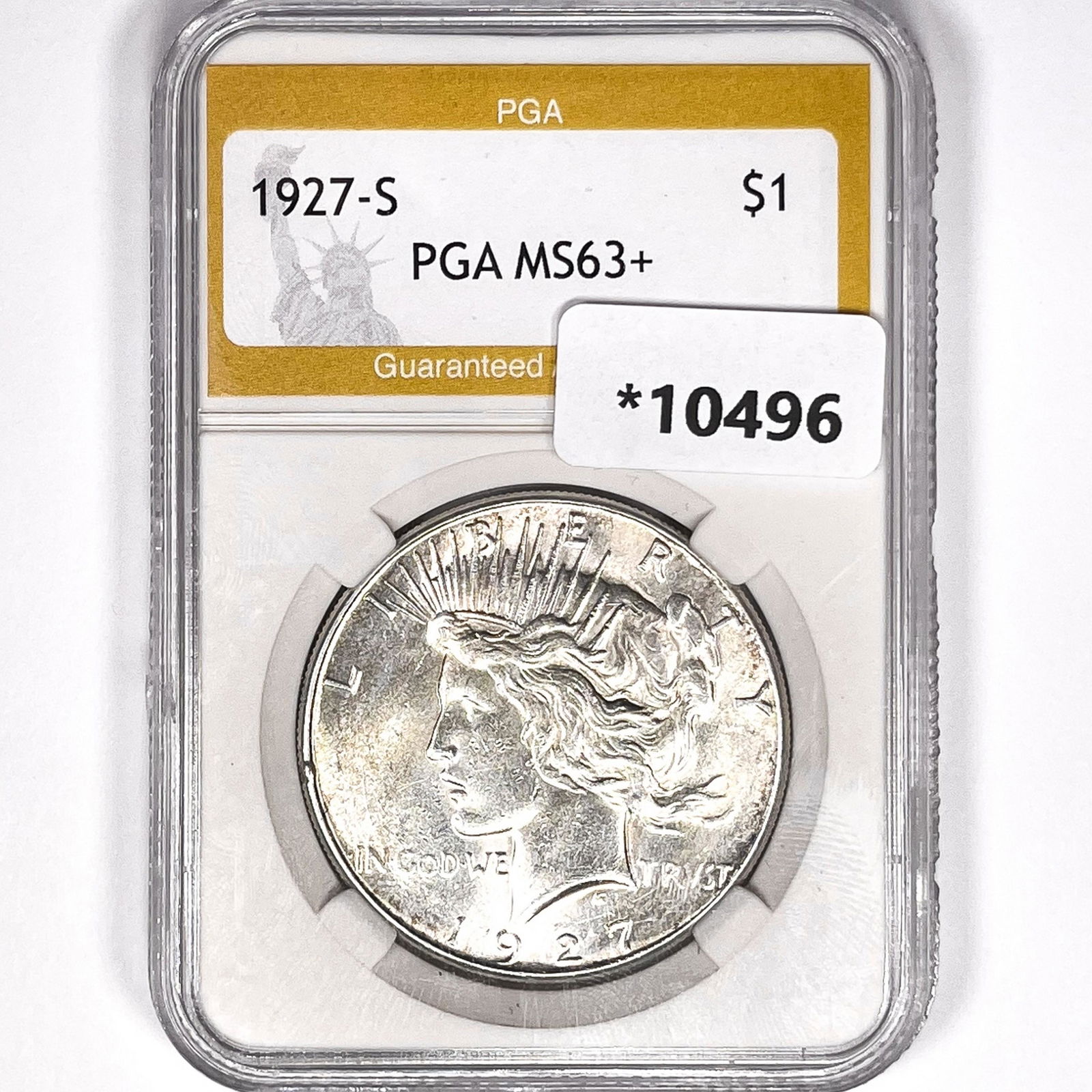1927-S Silver Peace Dollar PGA-MS63+ (1 of 2)