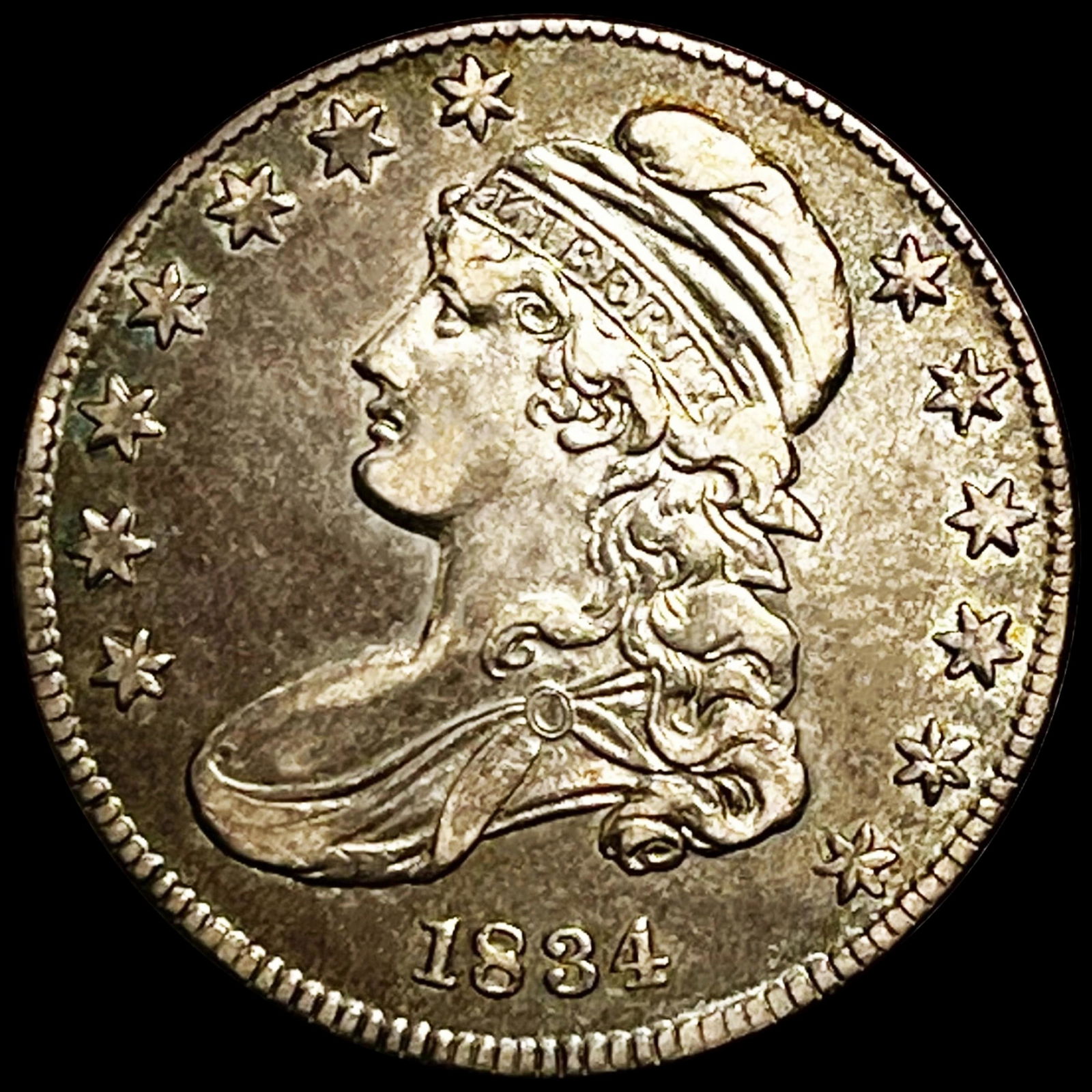 1834 Capped Bust Half Dollar NEARLY UNCIRCULATED (1 of 2)