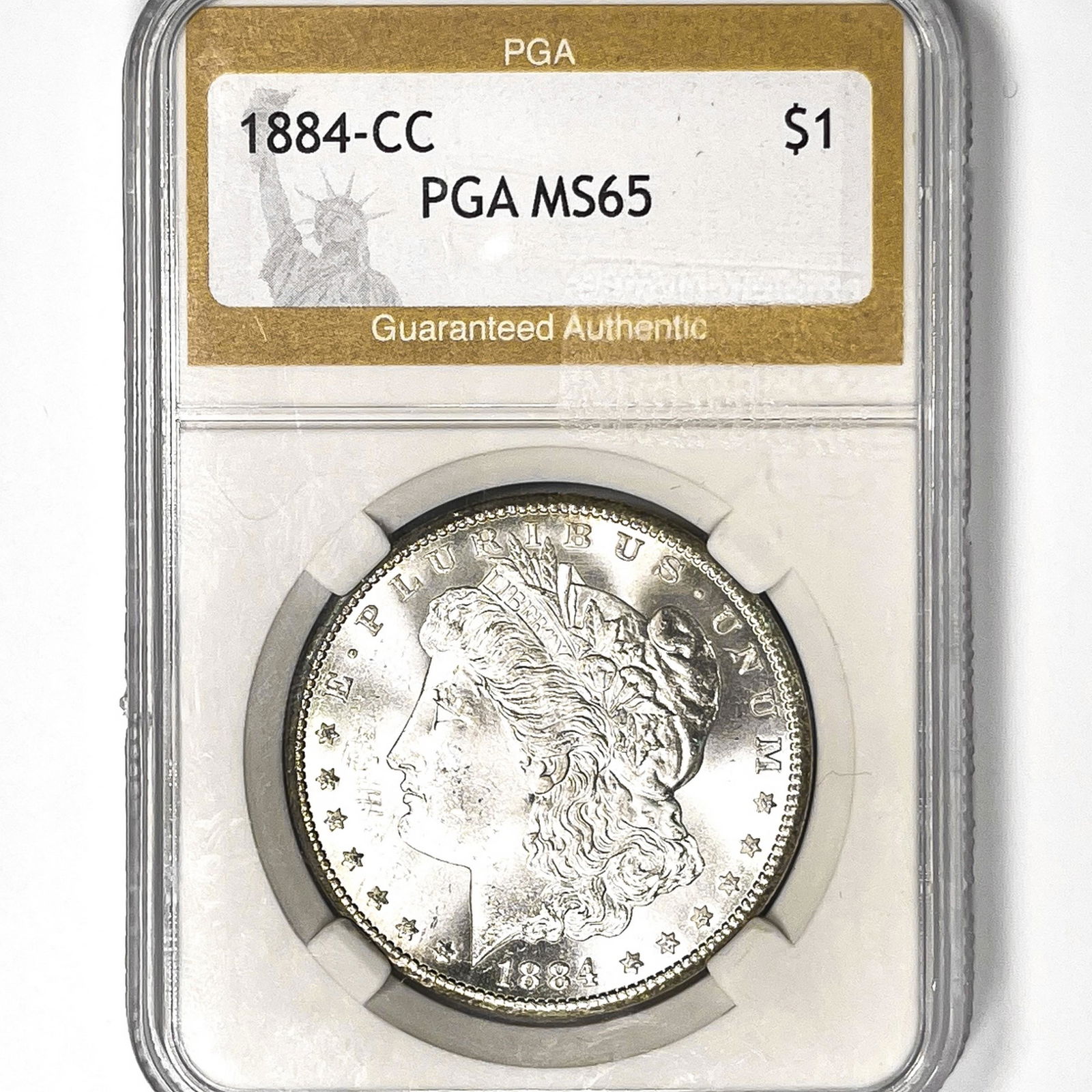 1884-CC Morgan Silver Dollar PGA-MS65 (1 of 2)