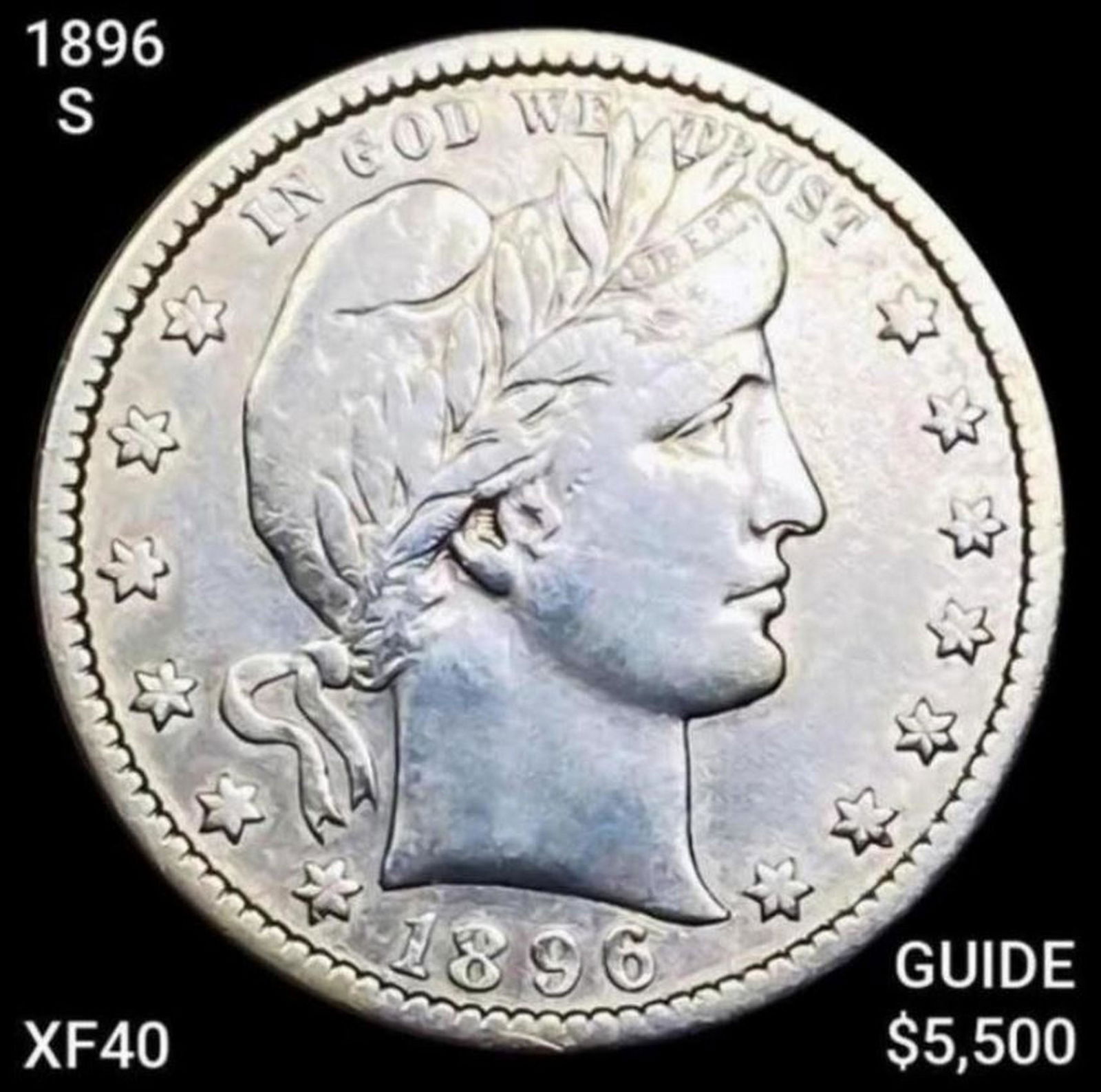 1896-S Barber Quarter LIGHTLY CIRCULATED (1 of 2)