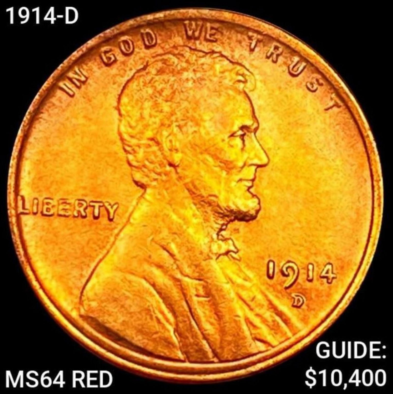 1914-D Lincoln Wheat Cent CHOICE BU RED (1 of 2)