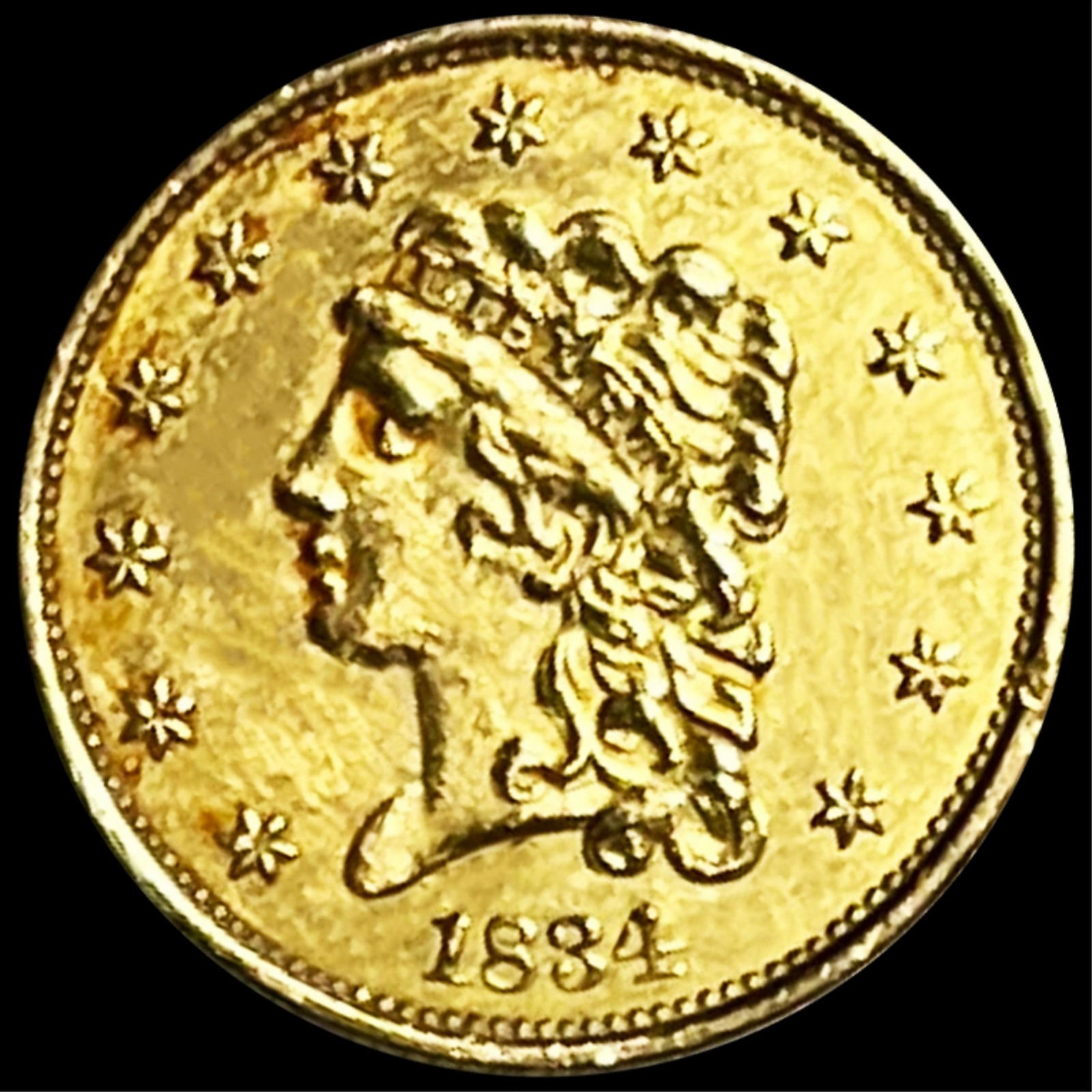 1834 $2.50 Gold Quarter Eagle UNCIRCULATED (1 of 2)