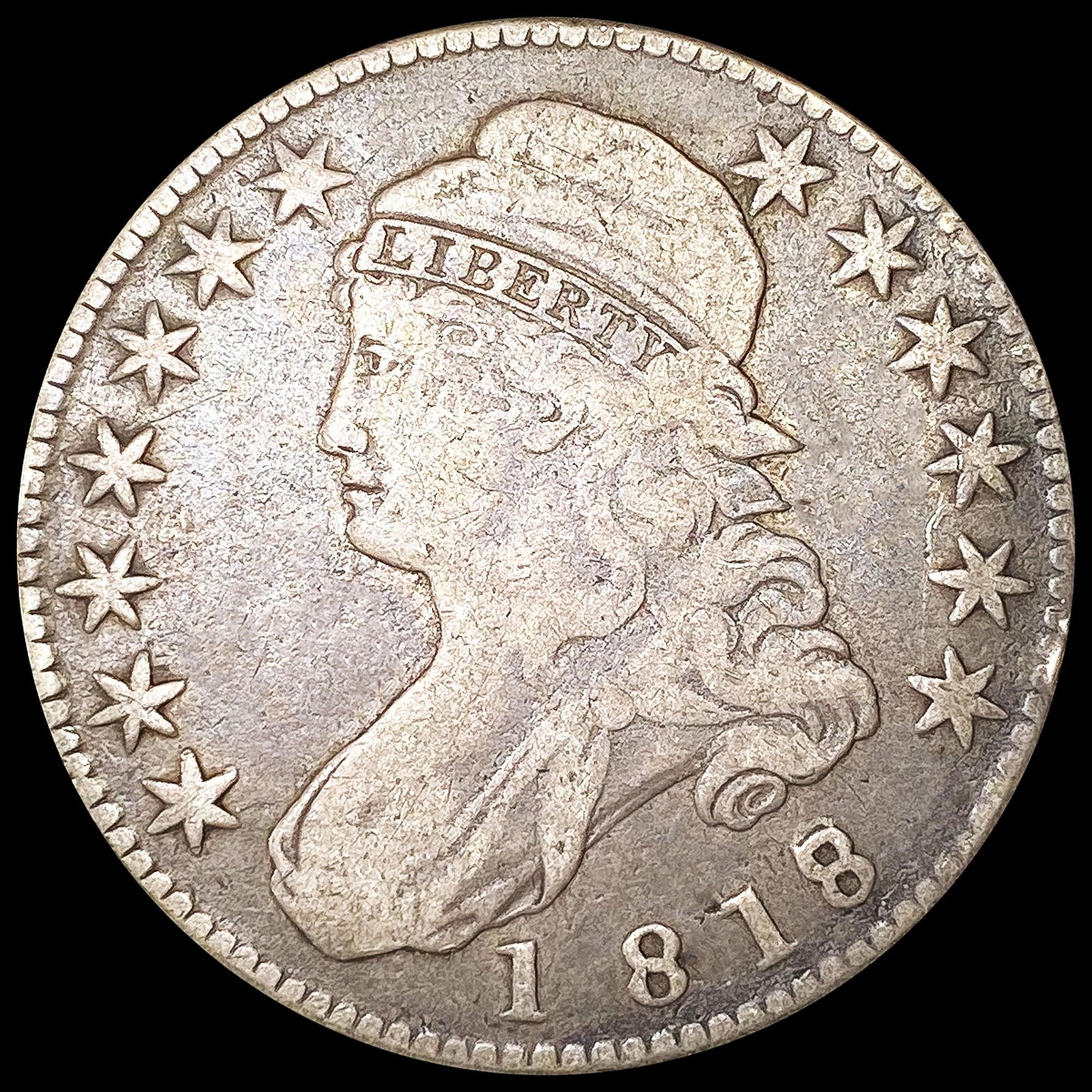 1818/17 Capped Bust Half Dollar NICELY CIRCULATED (1 of 2)