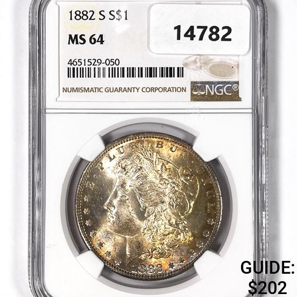 1882-S Morgan Silver Dollar NGC MS64 (1 of 2)