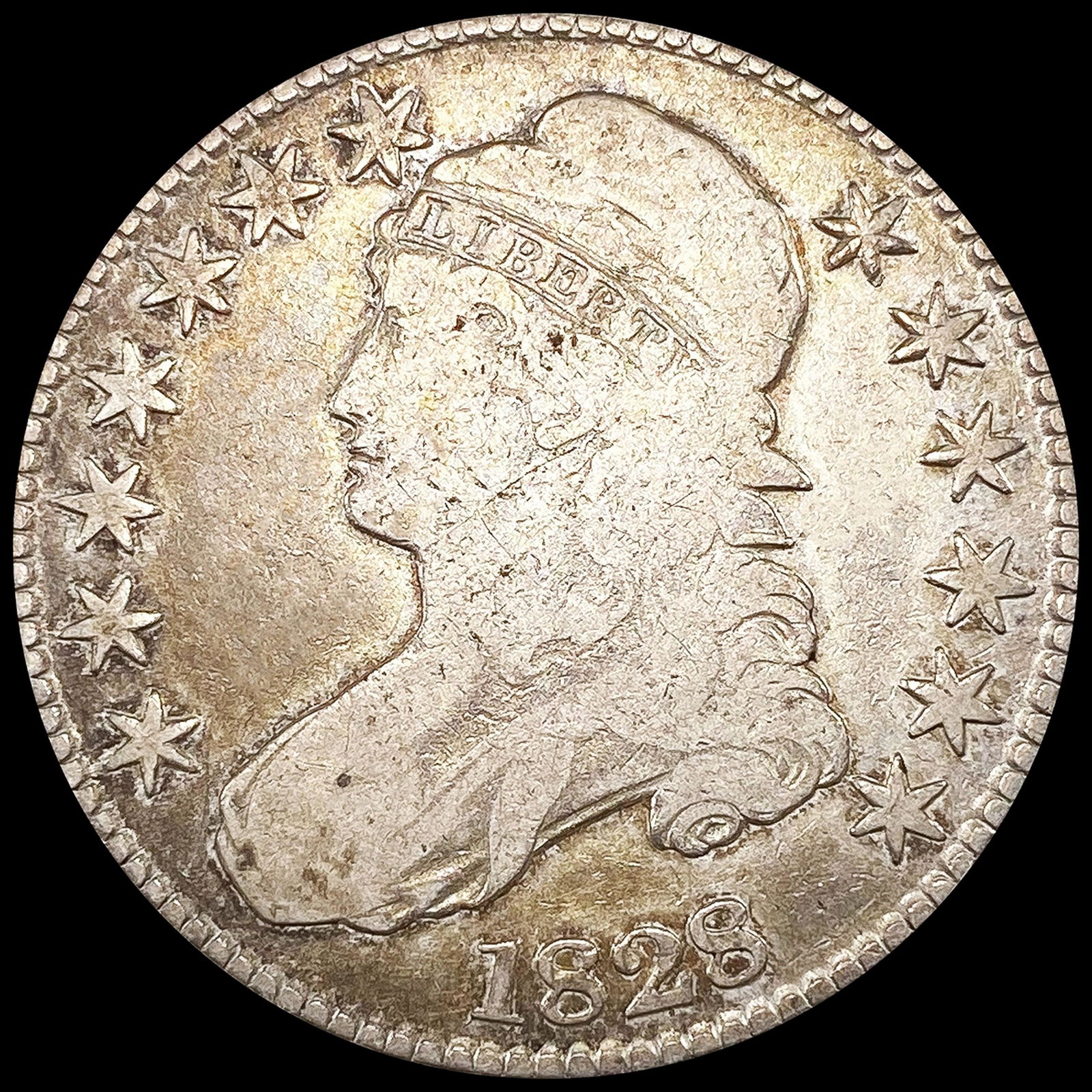 1828 Capped Bust Half Dollar NICELY CIRCULATED (1 of 2)
