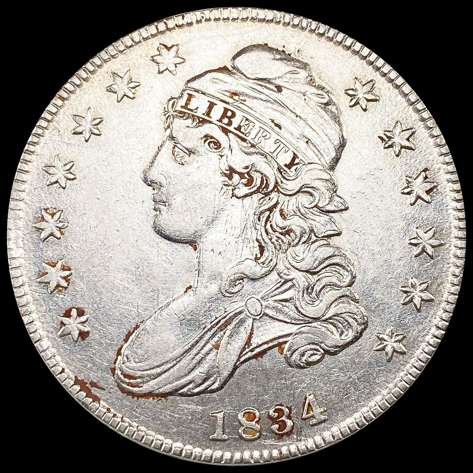 1834 Capped Bust Half Dollar CLOSELY UNCIRCULATED (1 of 2)