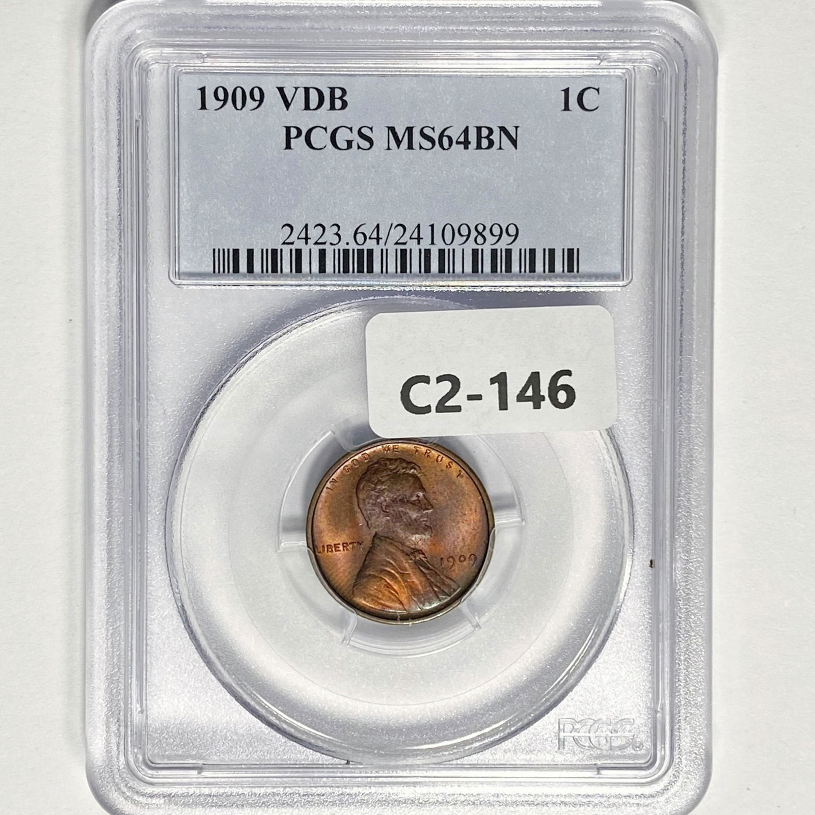 1909 VDB Wheat Cent PCGS MS64 BN (1 of 2)