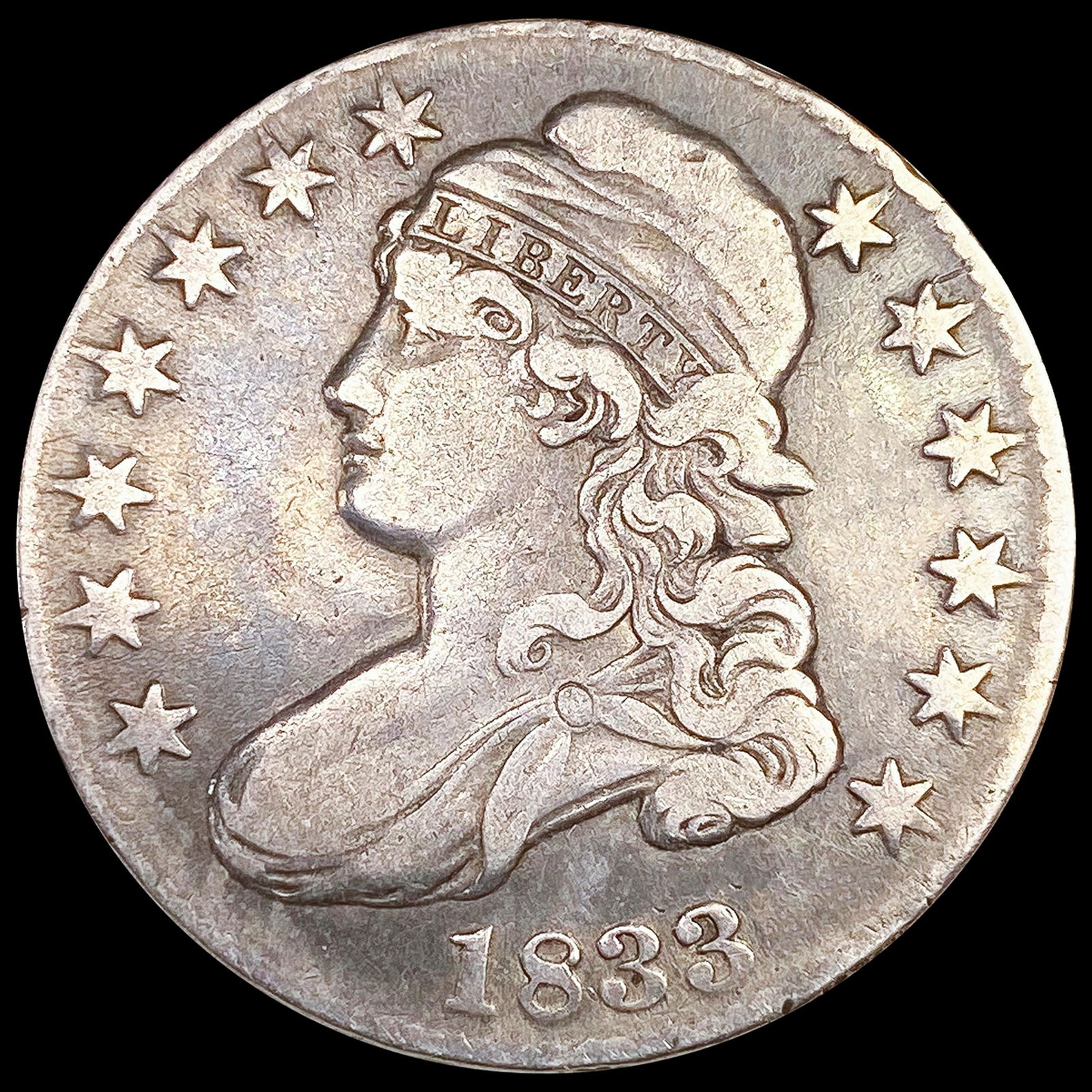 1833 Capped Bust Half Dollar LIGHTLY CIRCULATED (1 of 2)