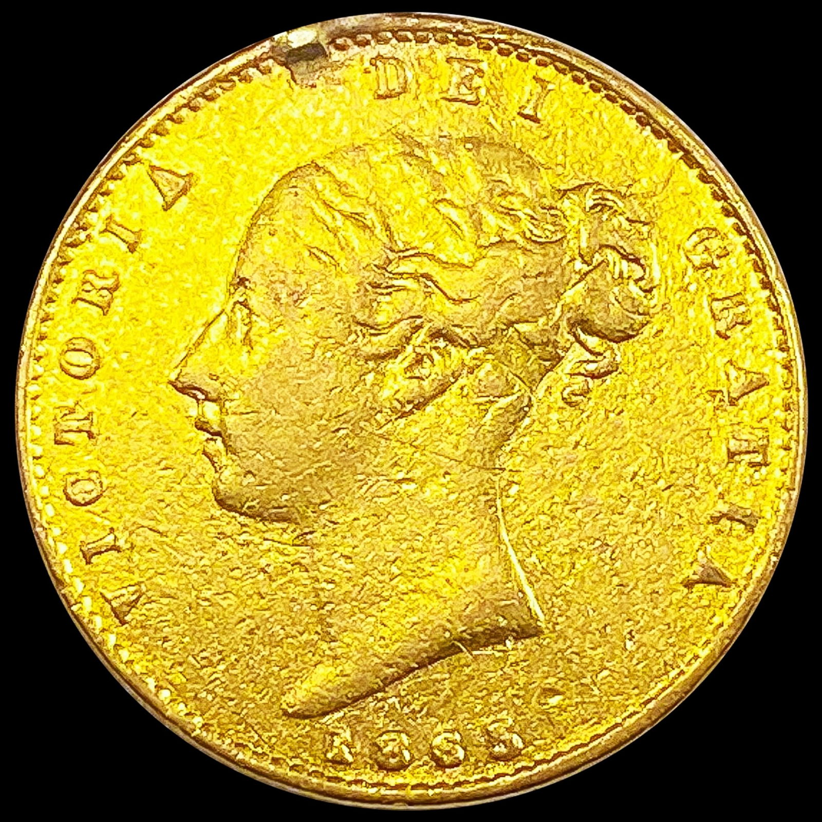 1865 G.B. Gold 1/2 Sovereign NICELY CIRCULATED (1 of 2)