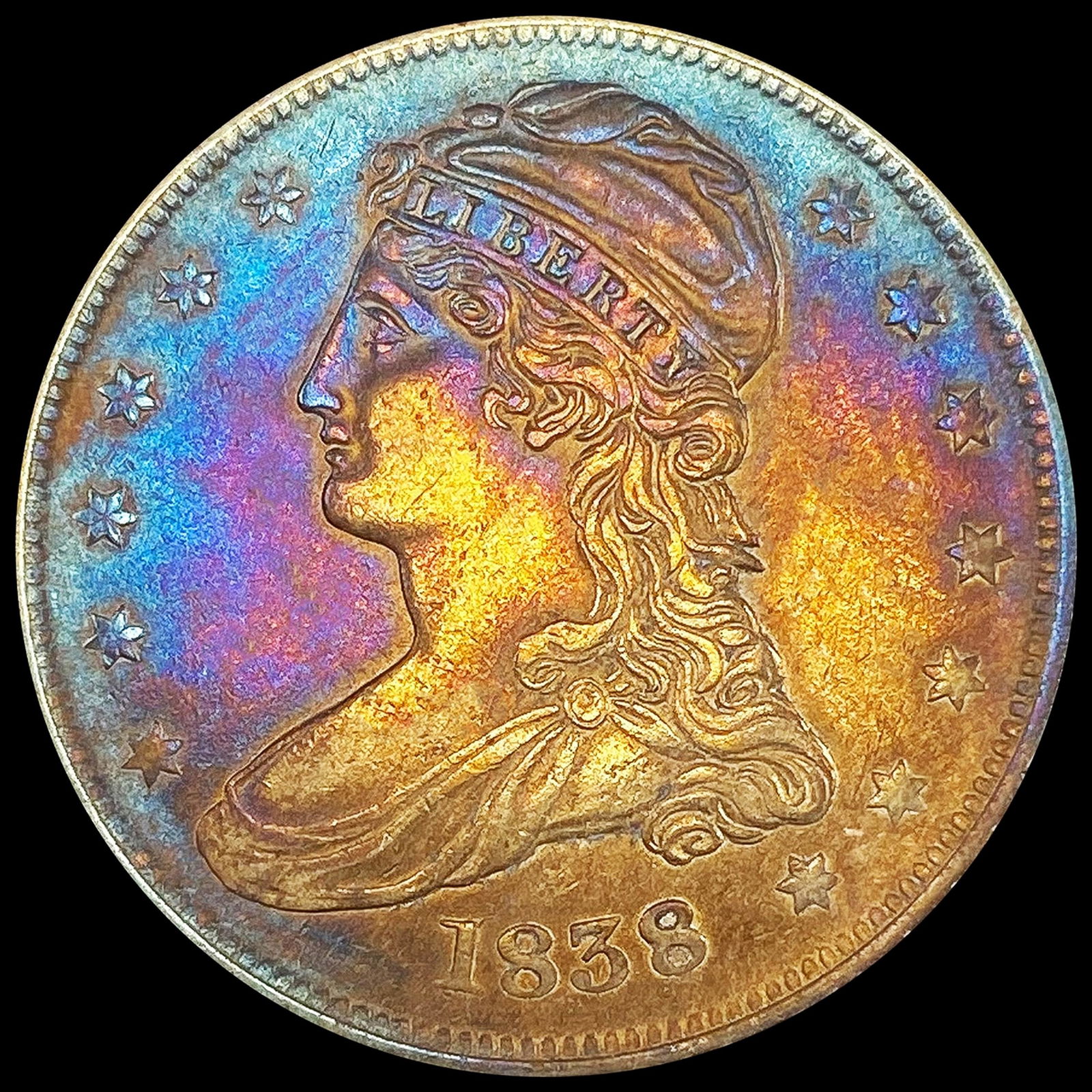 1838 Capped Bust Half Dollar CLOSELY UNCIRCULATED (1 of 2)