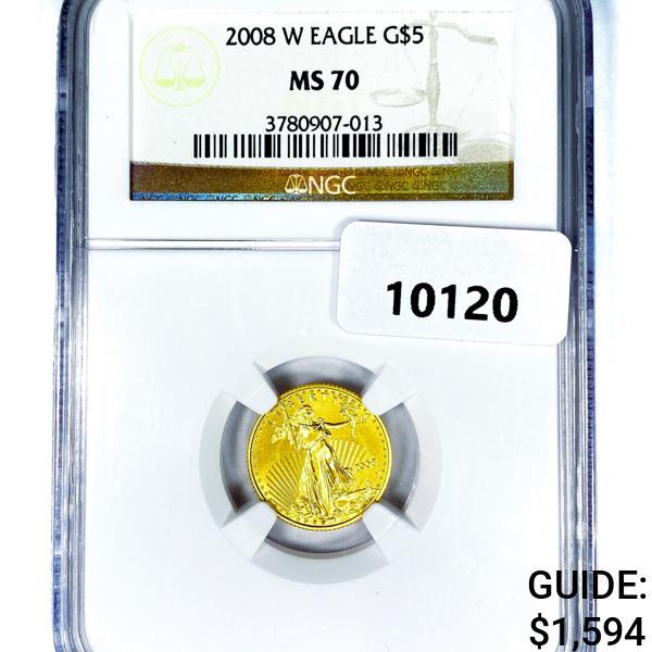 2008-W $5 1/10 oz American Gold Eagle NGC MS70 (1 of 2)