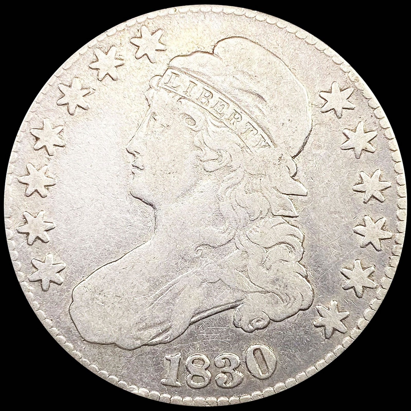 1830 Capped Bust Half Dollar NICELY CIRCULATED (1 of 2)