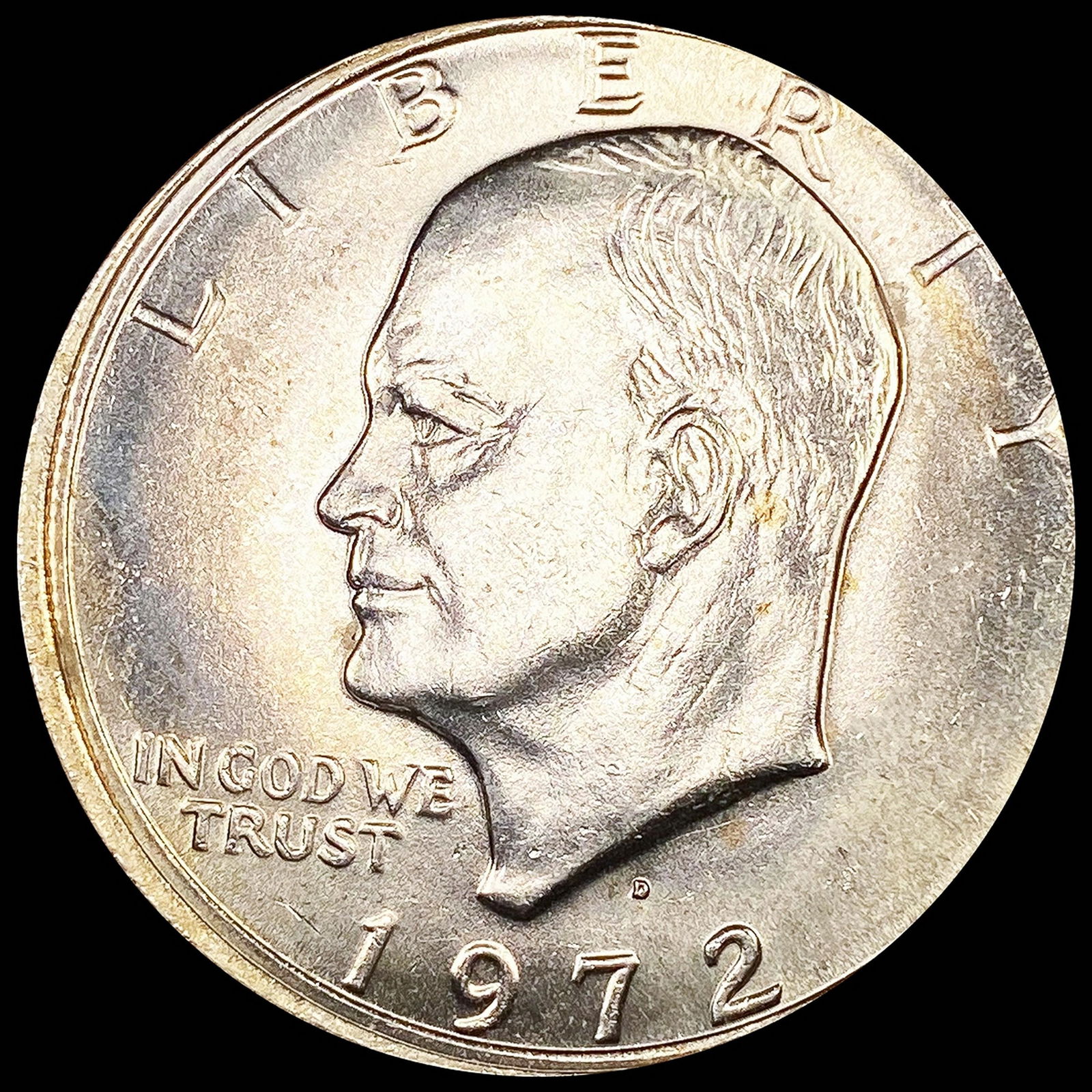 1972-D Eisenhower Silver Dollar Off Center UNC (1 of 2)