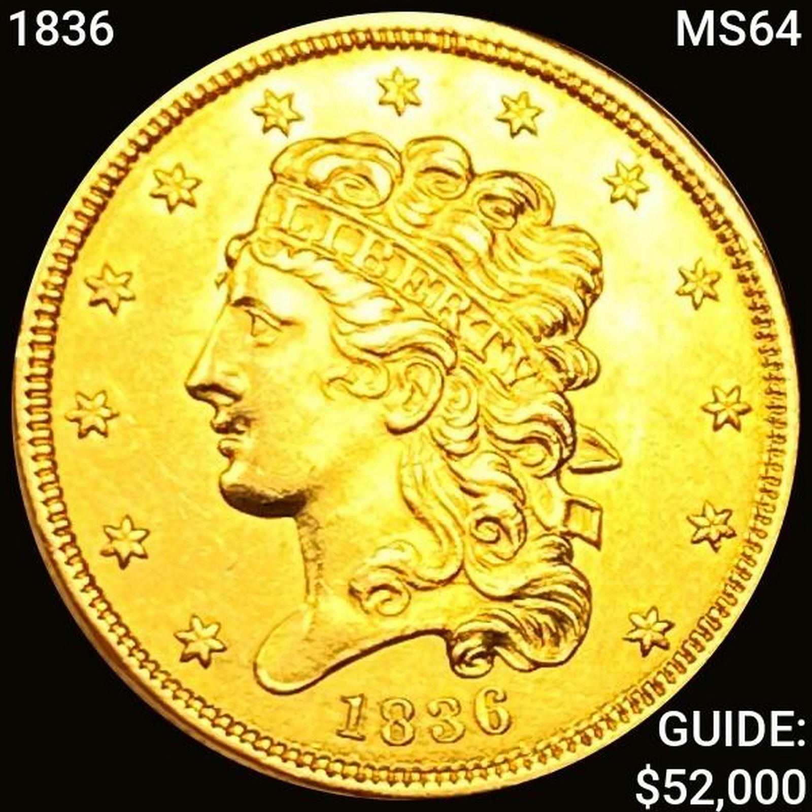 1836 $5 Gold Half Eagle CHOICE BU (1 of 2)