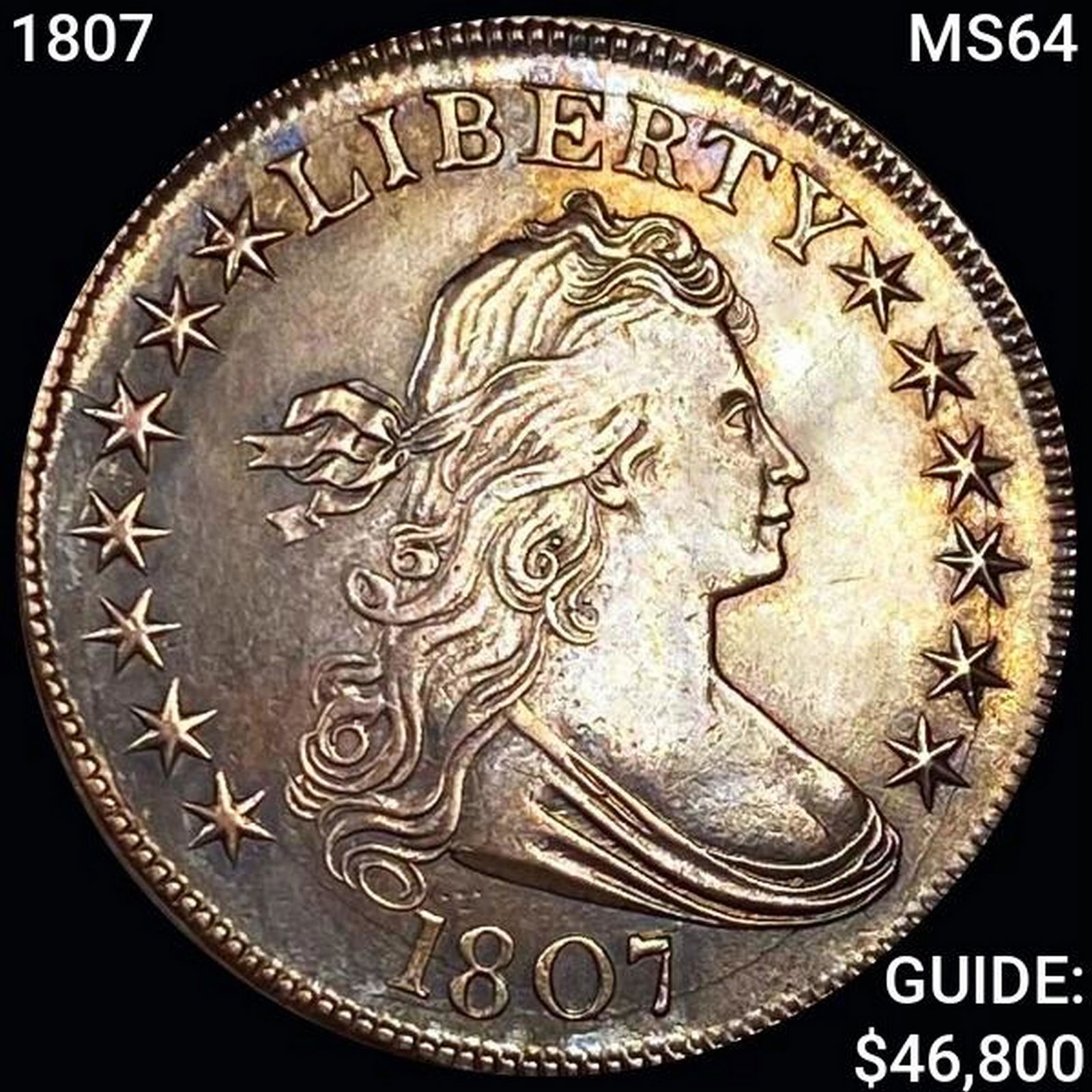 1807 Draped Bust Half Dollar CHOICE BU (1 of 2)