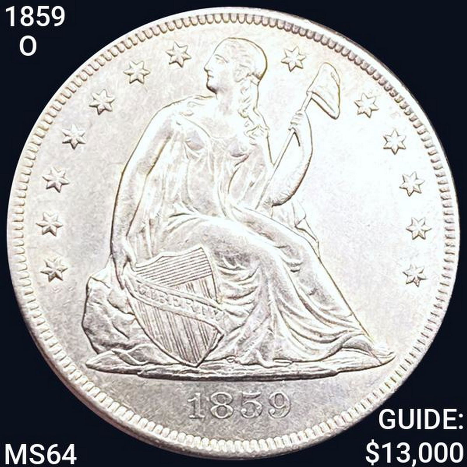 1859-O Seated Liberty Dollar CHOICE BU (1 of 2)