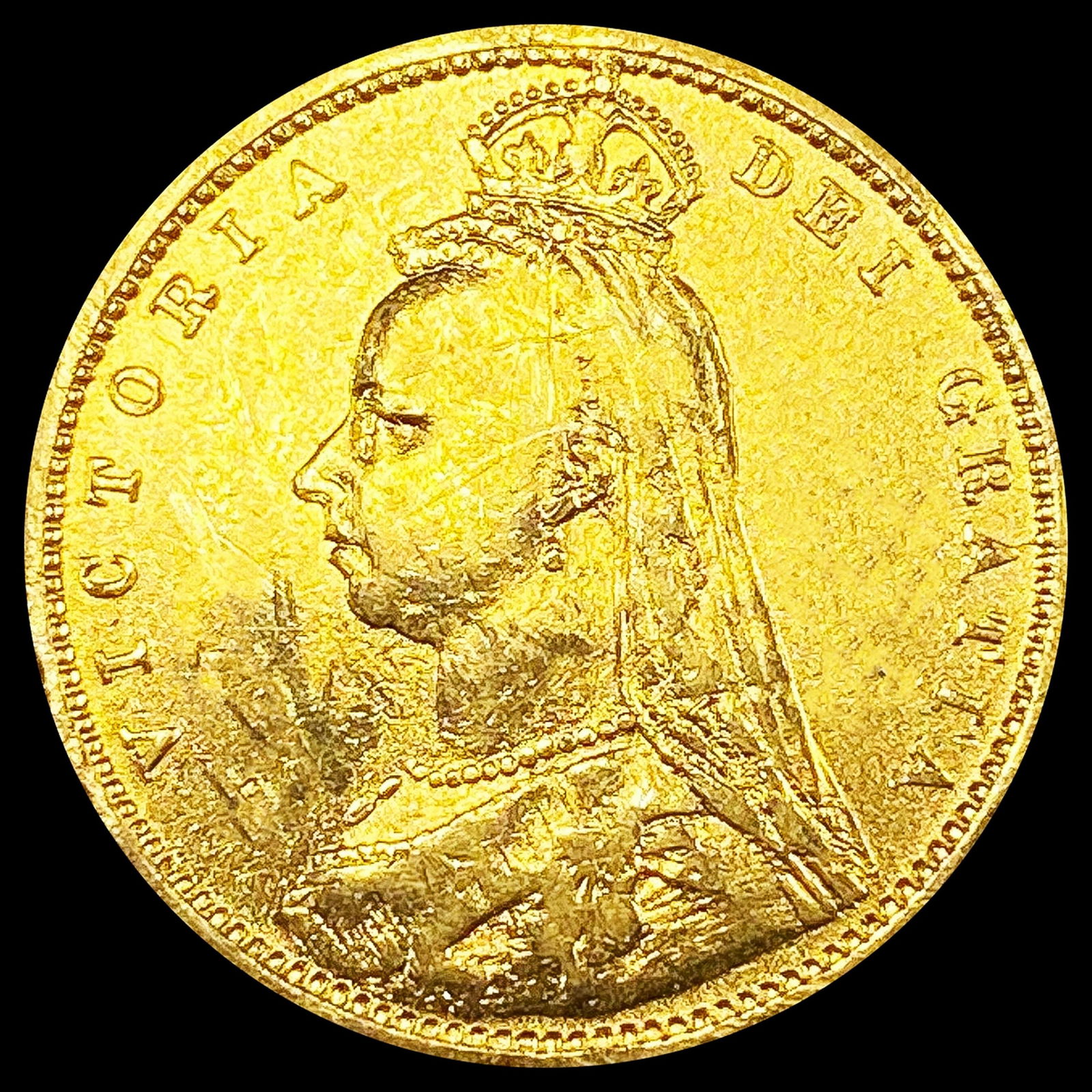 1890 G.B. Gold 1/2 Sovereign NEARLY UNCIRCULATED (1 of 2)