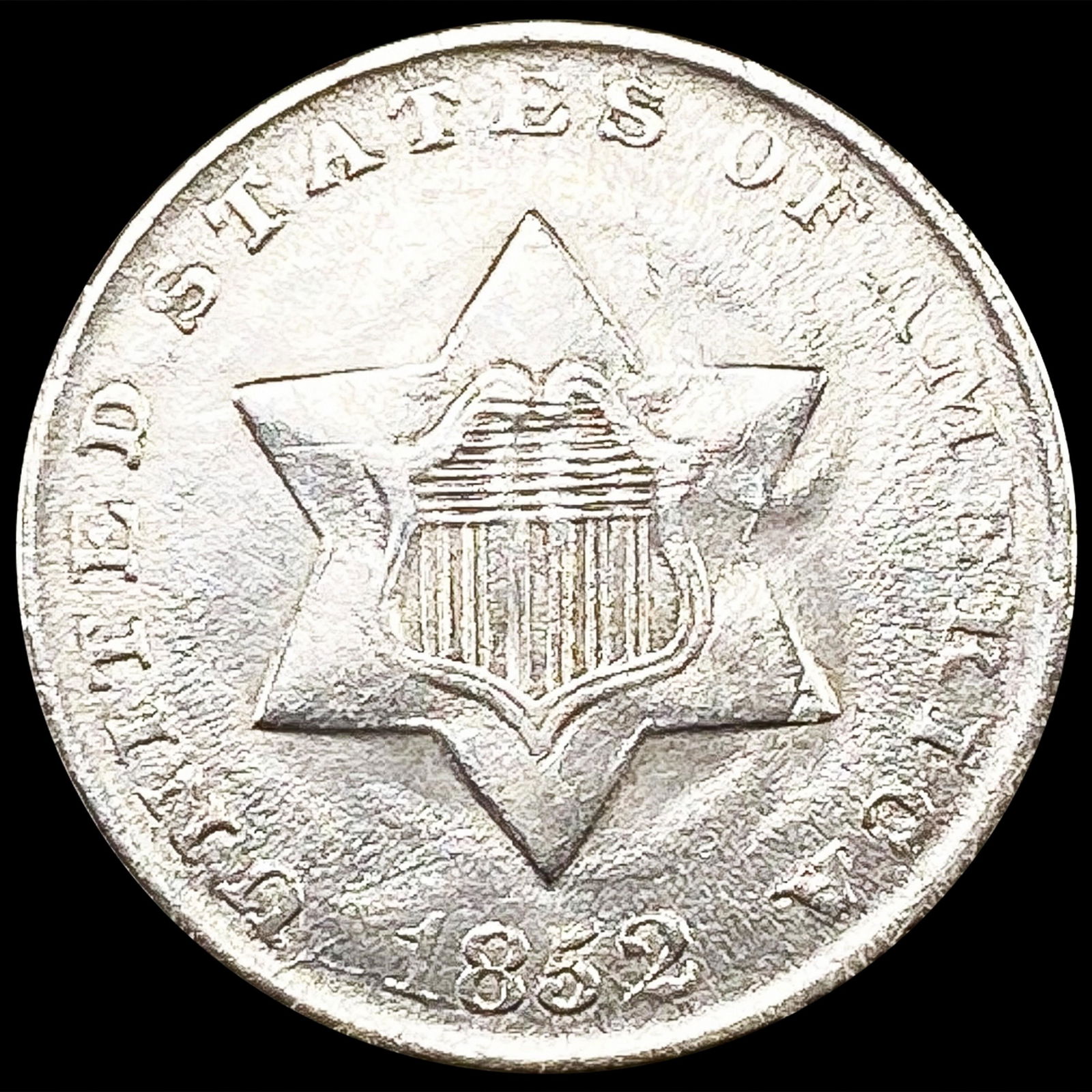 1852 Silver Three Cent UNCIRCULATED (1 of 2)