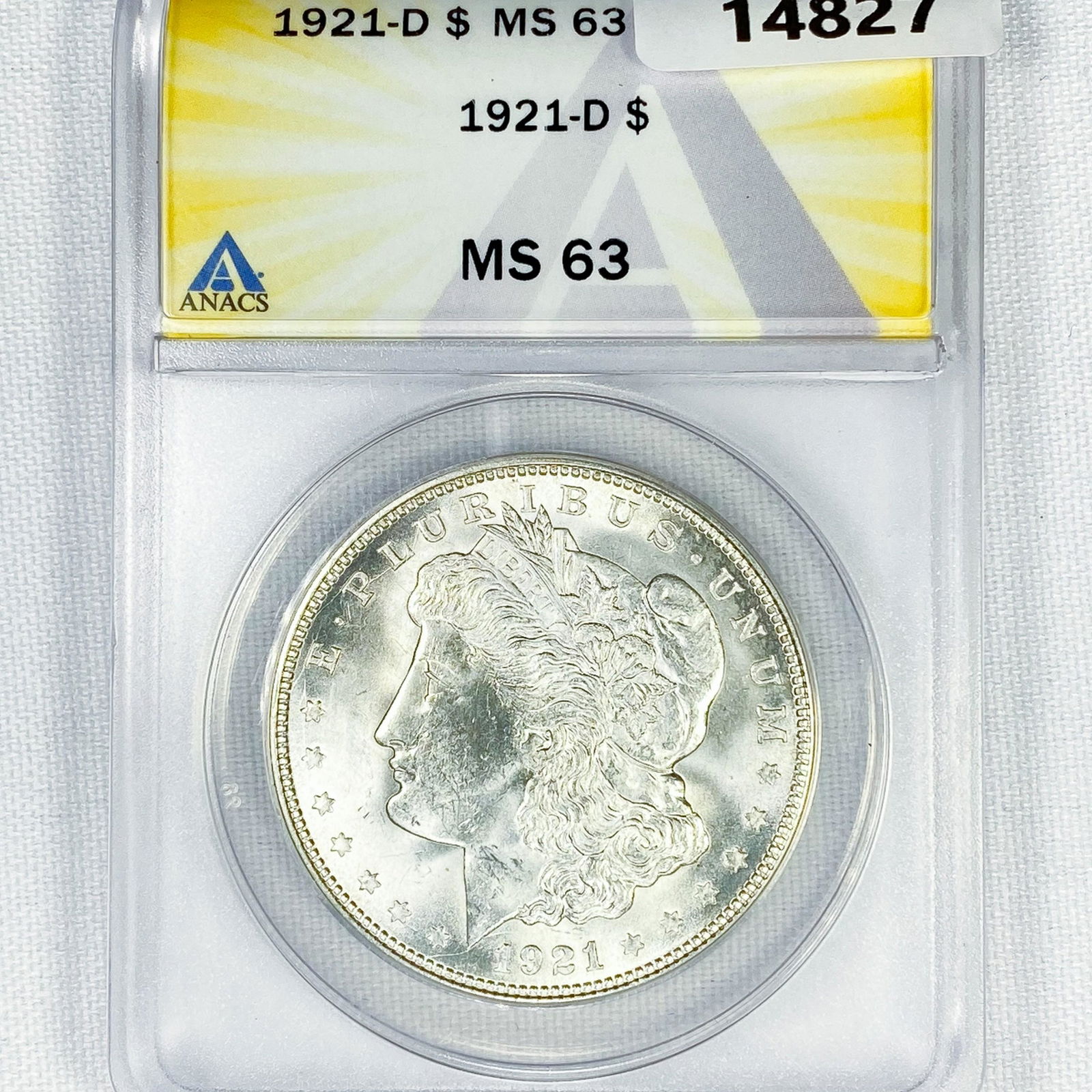 1921-D Morgan Silver Dollar ANACS MS63 (1 of 2)