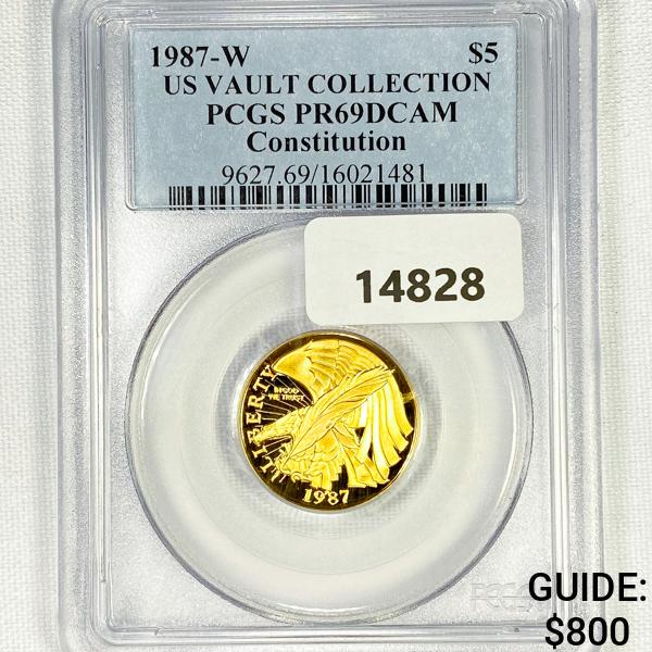 1987-W Gold $5 Consititution Eagle PCGS PR69DCAM (1 of 2)