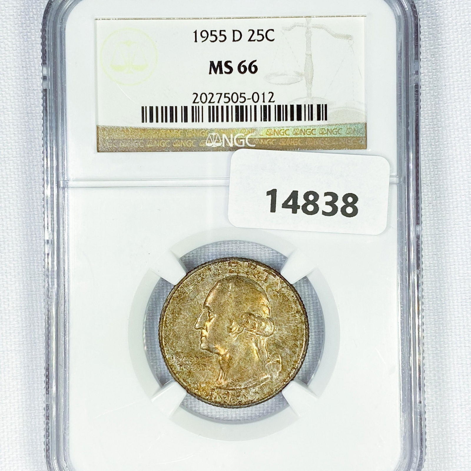 1955-D Washington Silver Quarter NGC MS66 (1 of 2)