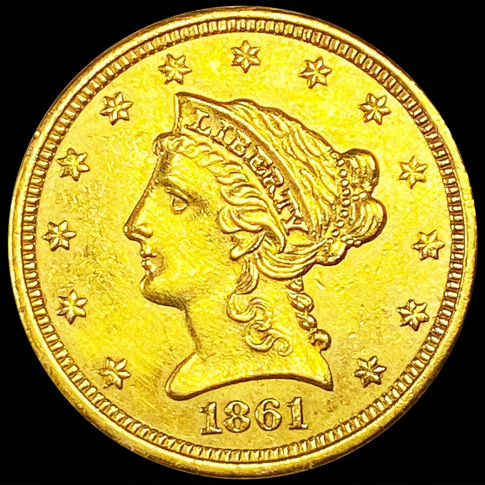 1861 $2.50 Gold Quarter Eagle UNCIRCULATED (1 of 2)