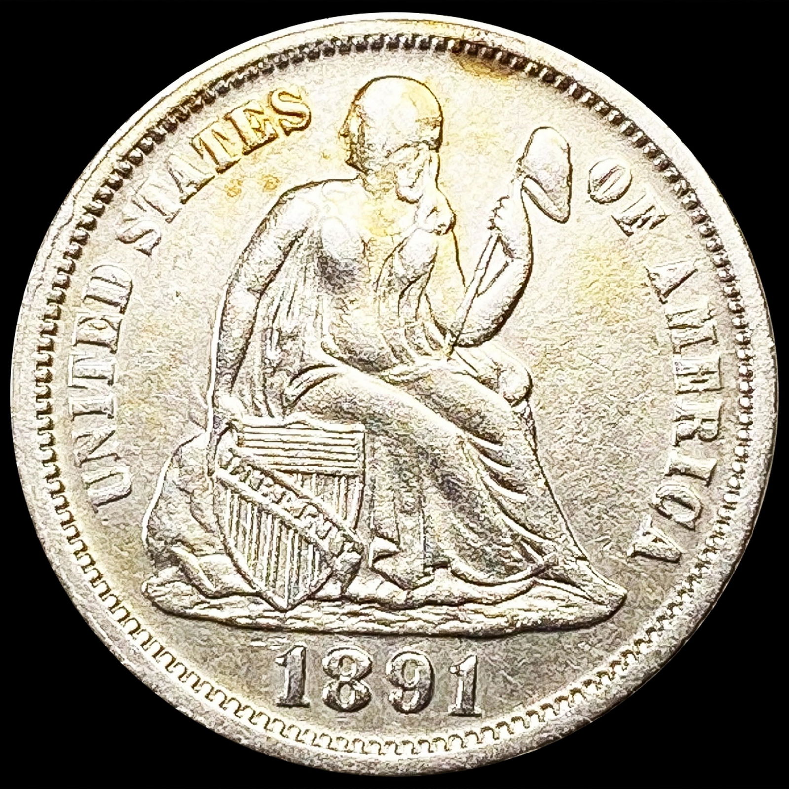 1891-O Seated Liberty Dime UNCIRCULATED (1 of 2)
