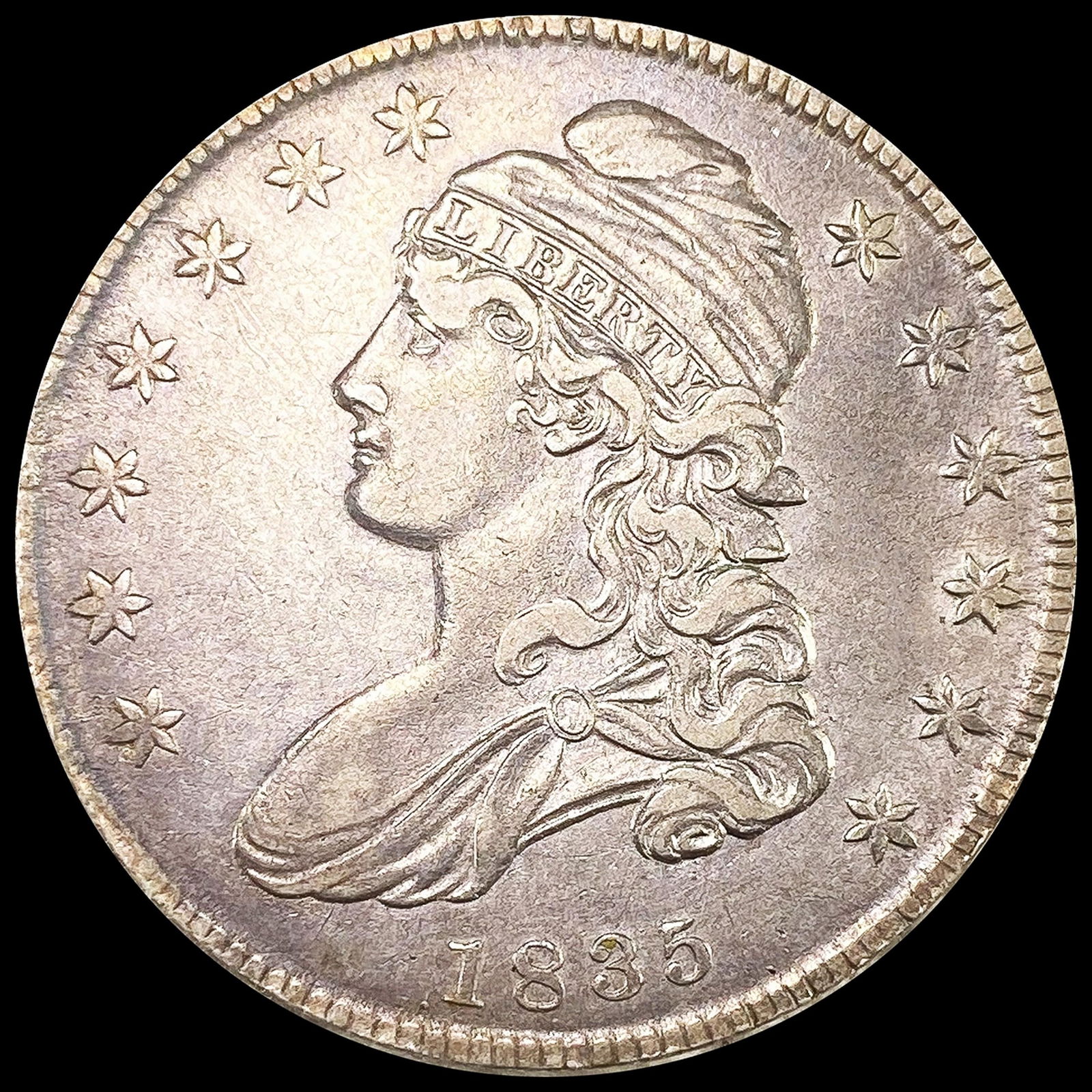 1835 Capped Bust Half Dollar LIGHTLY CIRCULATED (1 of 2)