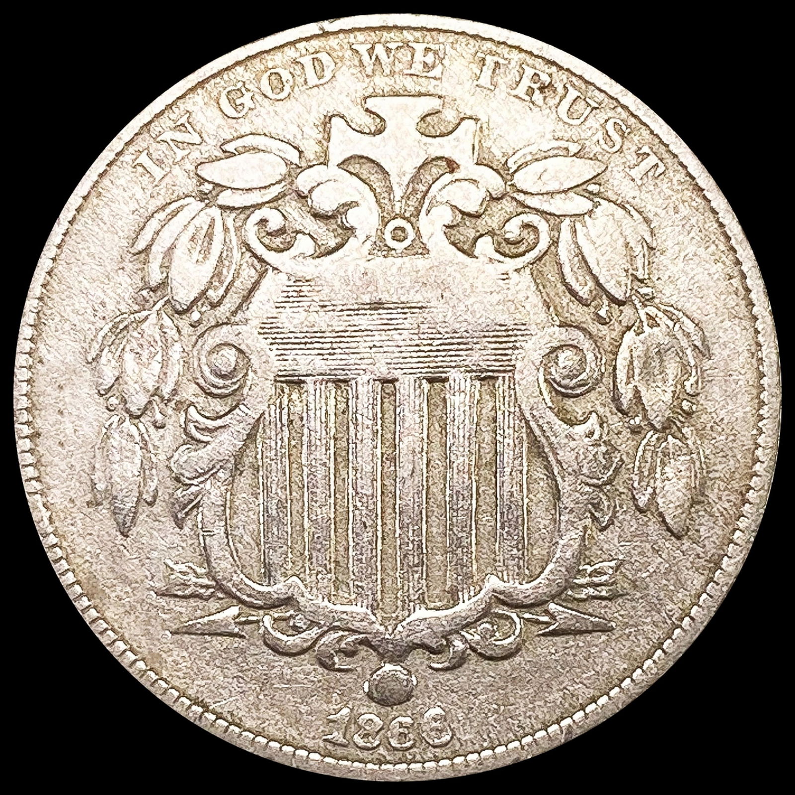 1866 Rays Shield Nickel LIGHTLY CIRCULATED (1 of 2)