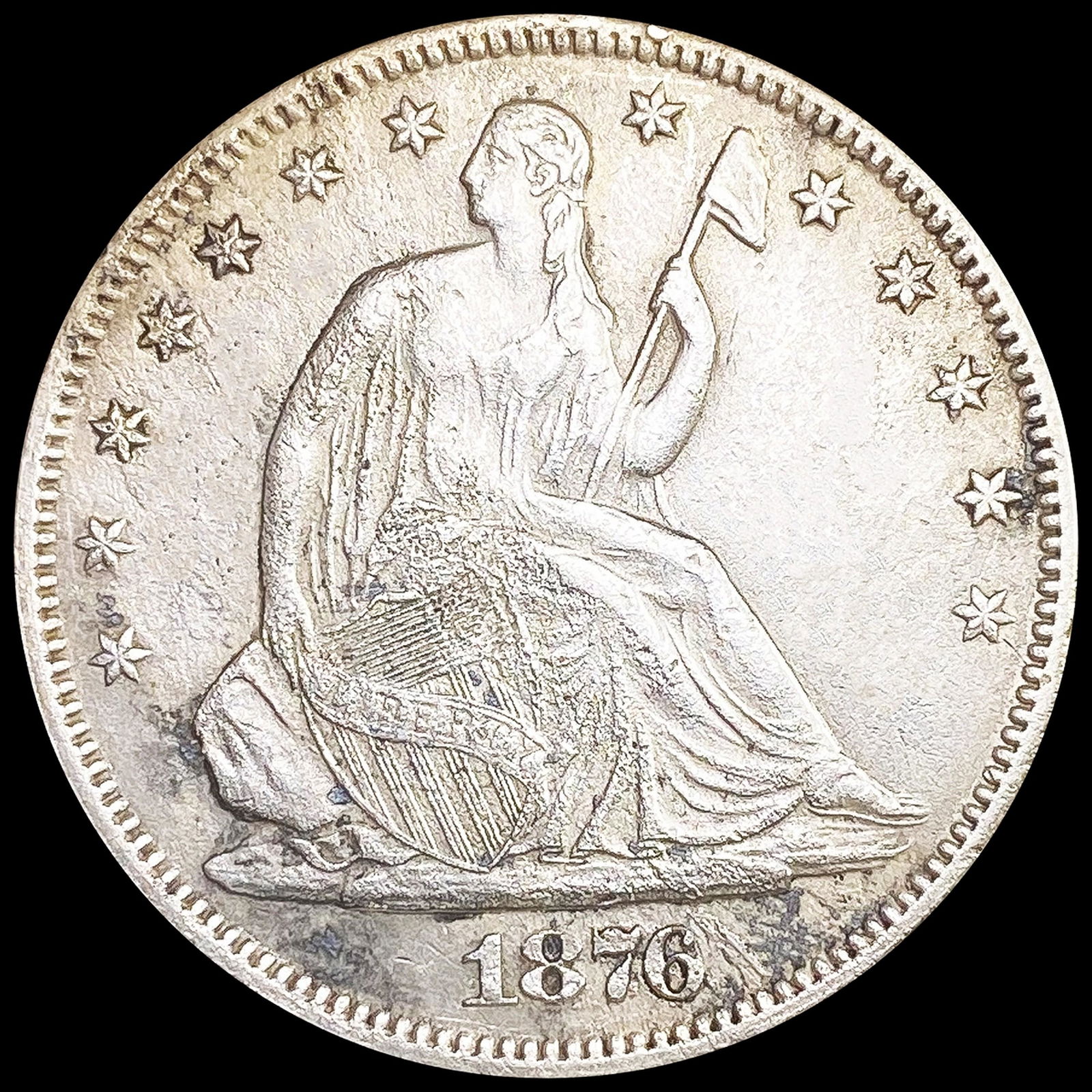 1876 Seated Liberty Half Dollar CLOSELY UNC (1 of 2)