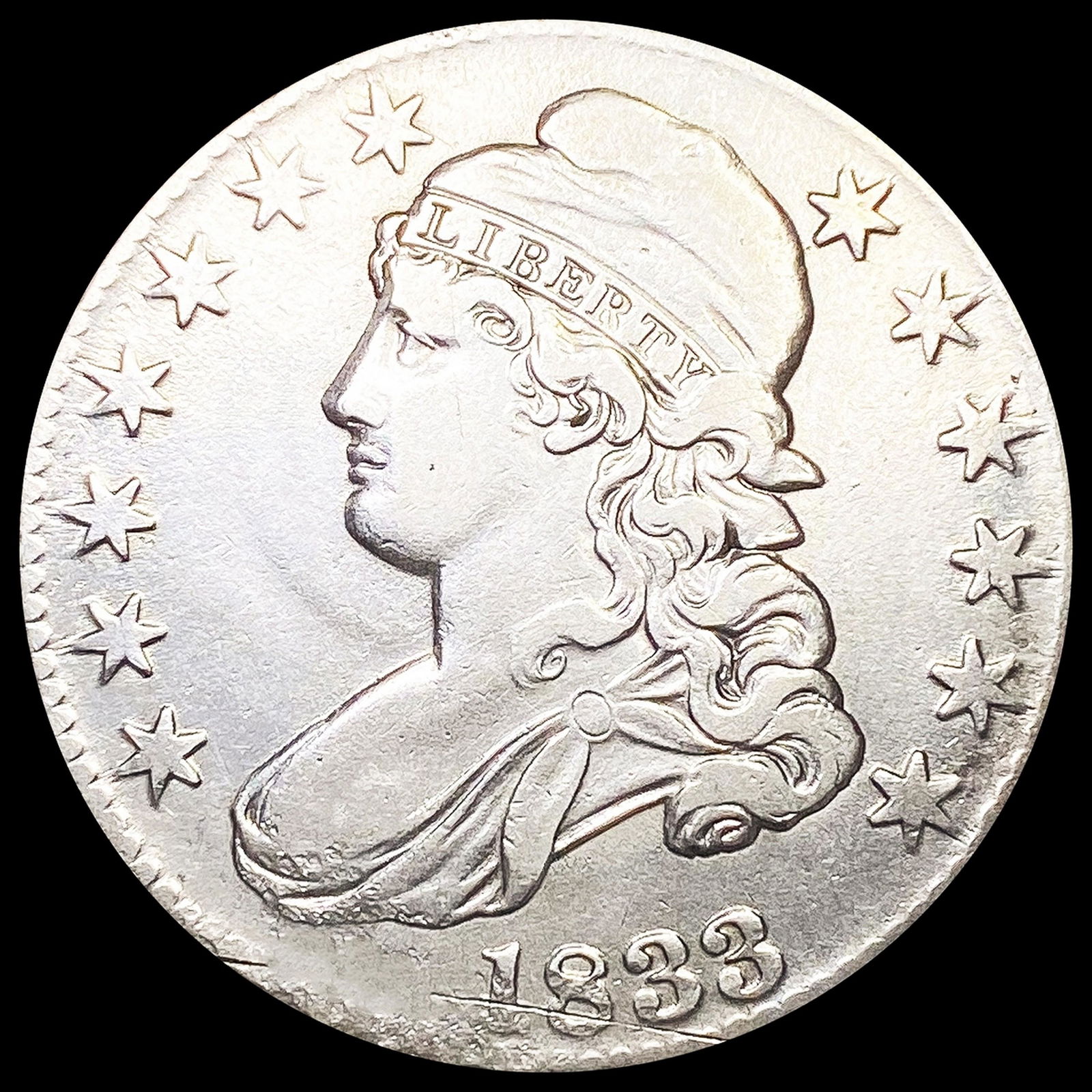 1833 Capped Bust Half Dollar CLOSELY UNCIRCULATED (1 of 2)