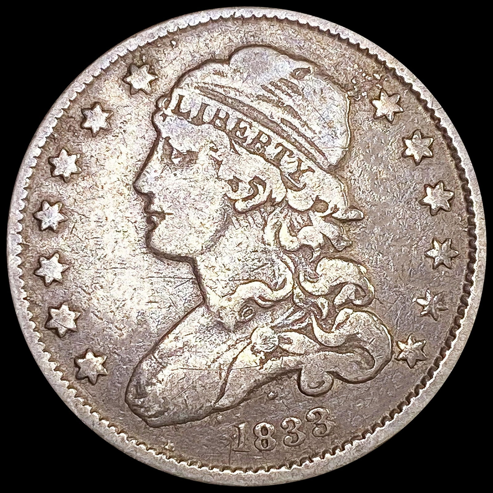 1833 Capped Bust Quarter NICELY CIRCULATED (1 of 2)