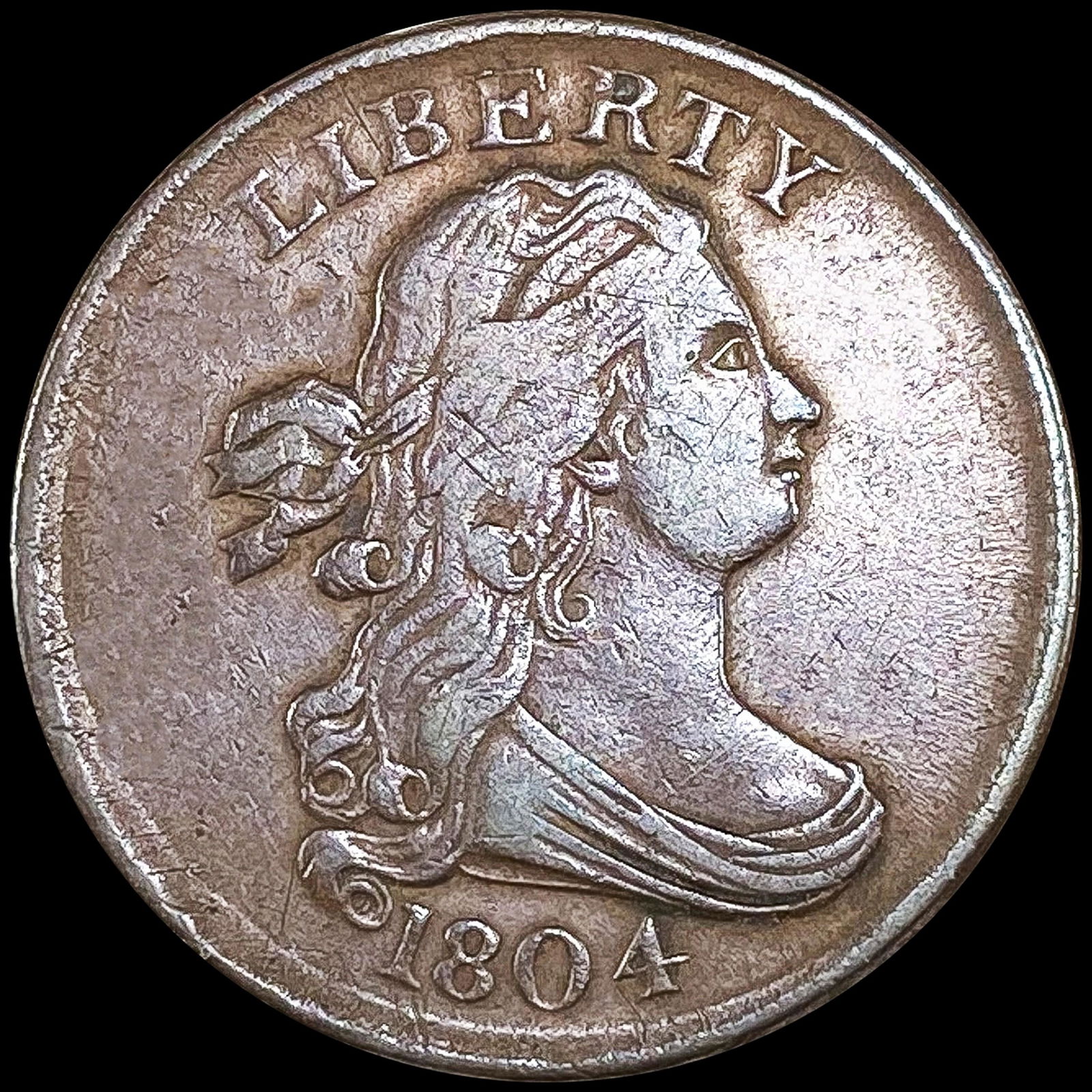 1804 Draped Bust Half Cent LIGHTLY CIRCULATED (1 of 2)