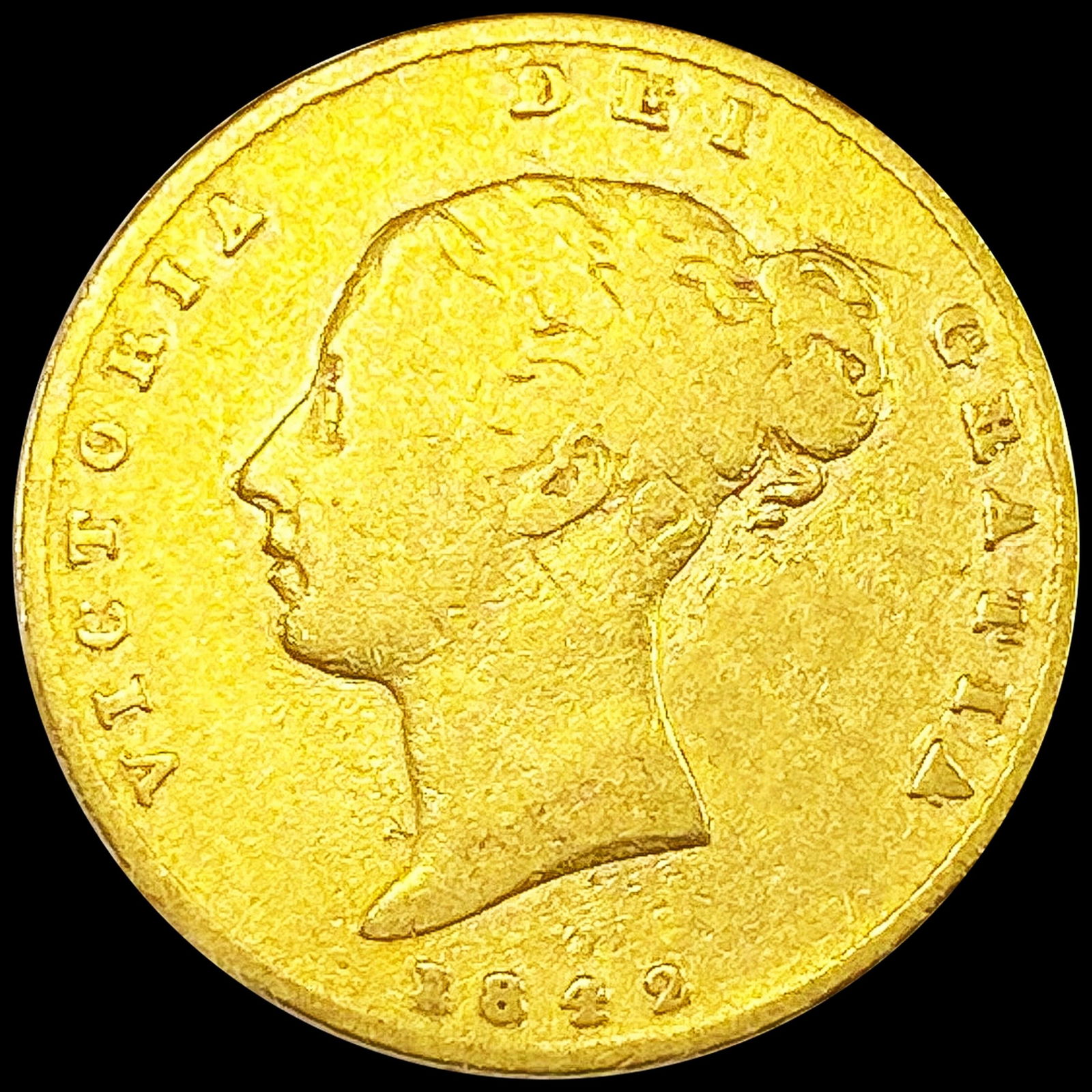 1842 G.B. Gold 1/2 Sovereign NICELY CIRCULATED (1 of 2)