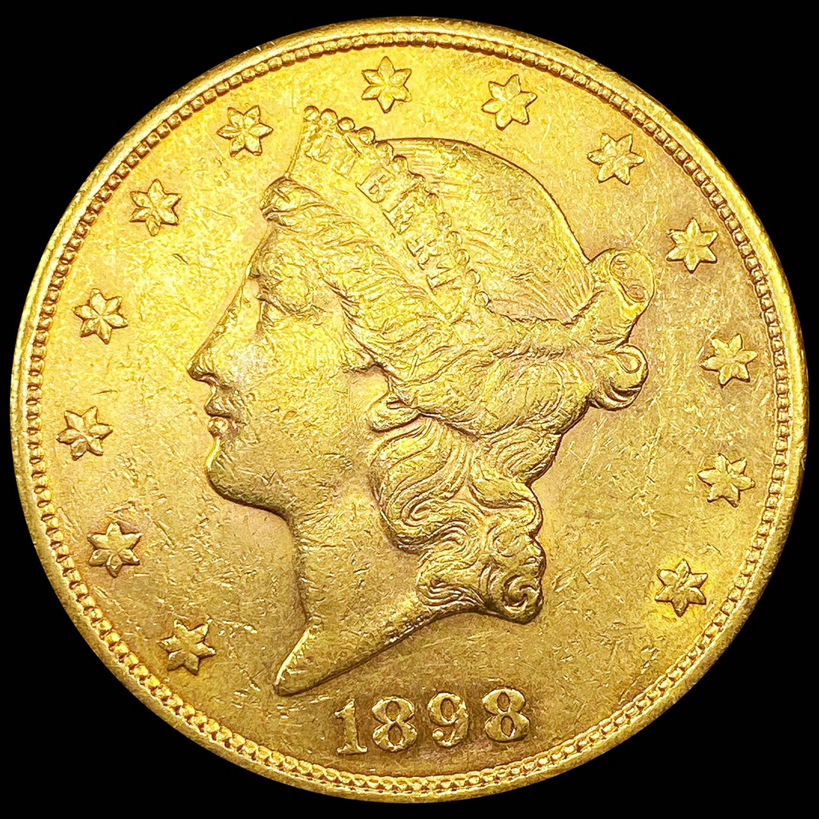 1898-S $20 Gold Double Eagle CLOSELY UNCIRCULATED (1 of 2)
