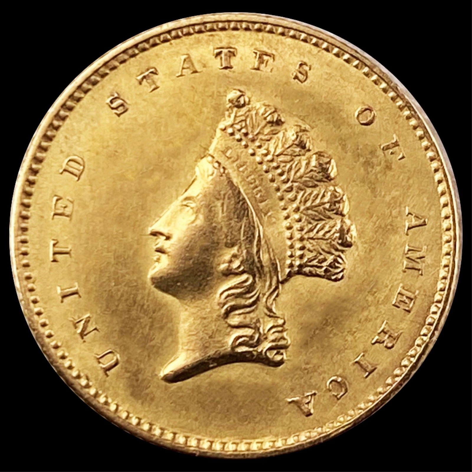1854 Rare Gold Dollar UNCIRCULATED (1 of 2)