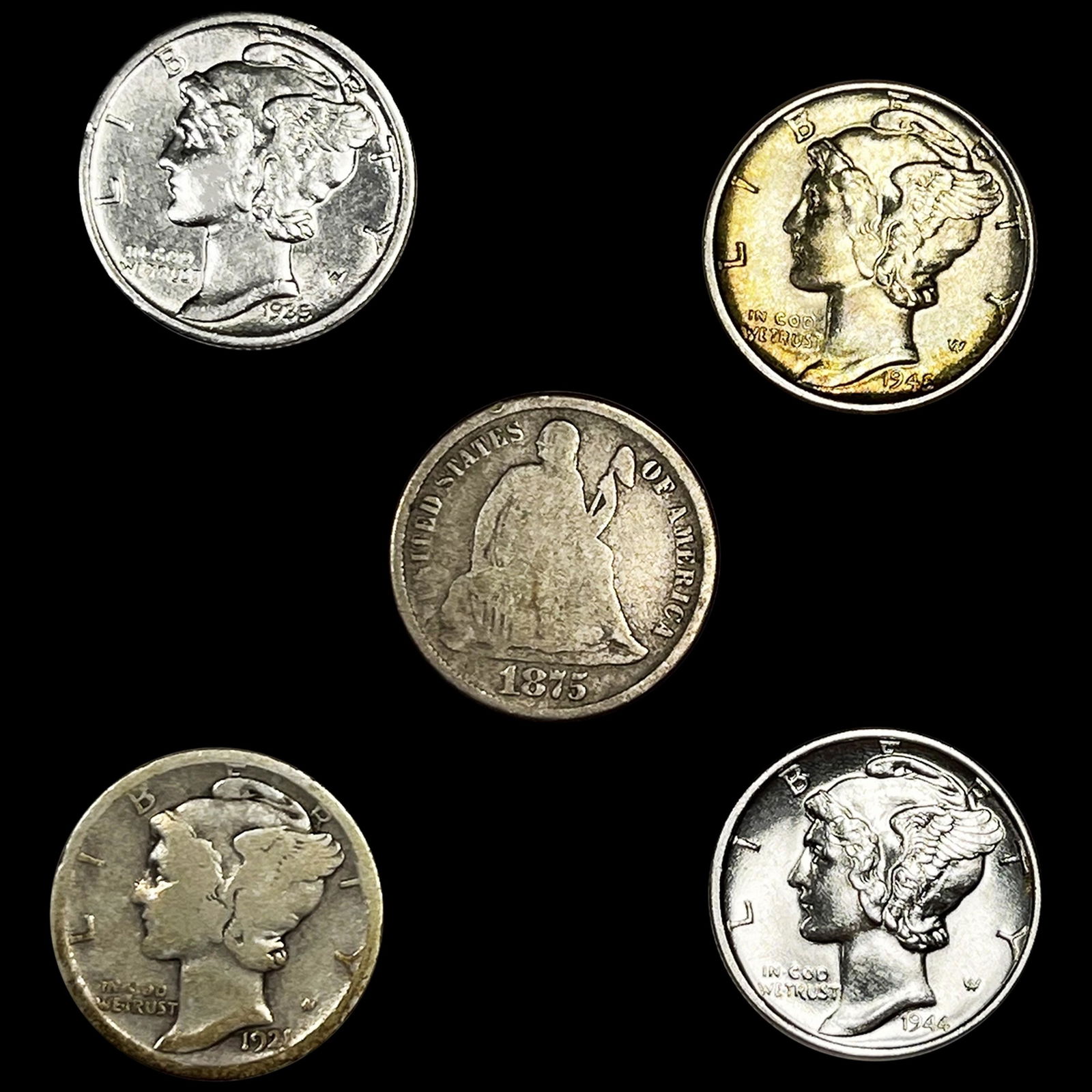 (5) Misc Dimes UNCIRCULATED (1 of 2)