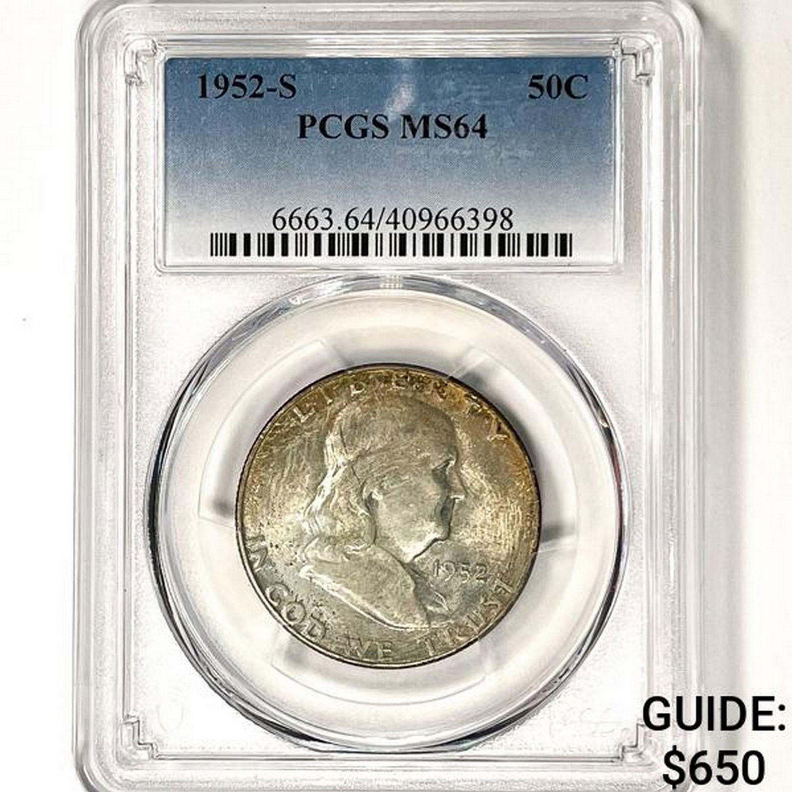 1952-1957 Set (4) Franklin Half Dollar -MS (1 of 2)