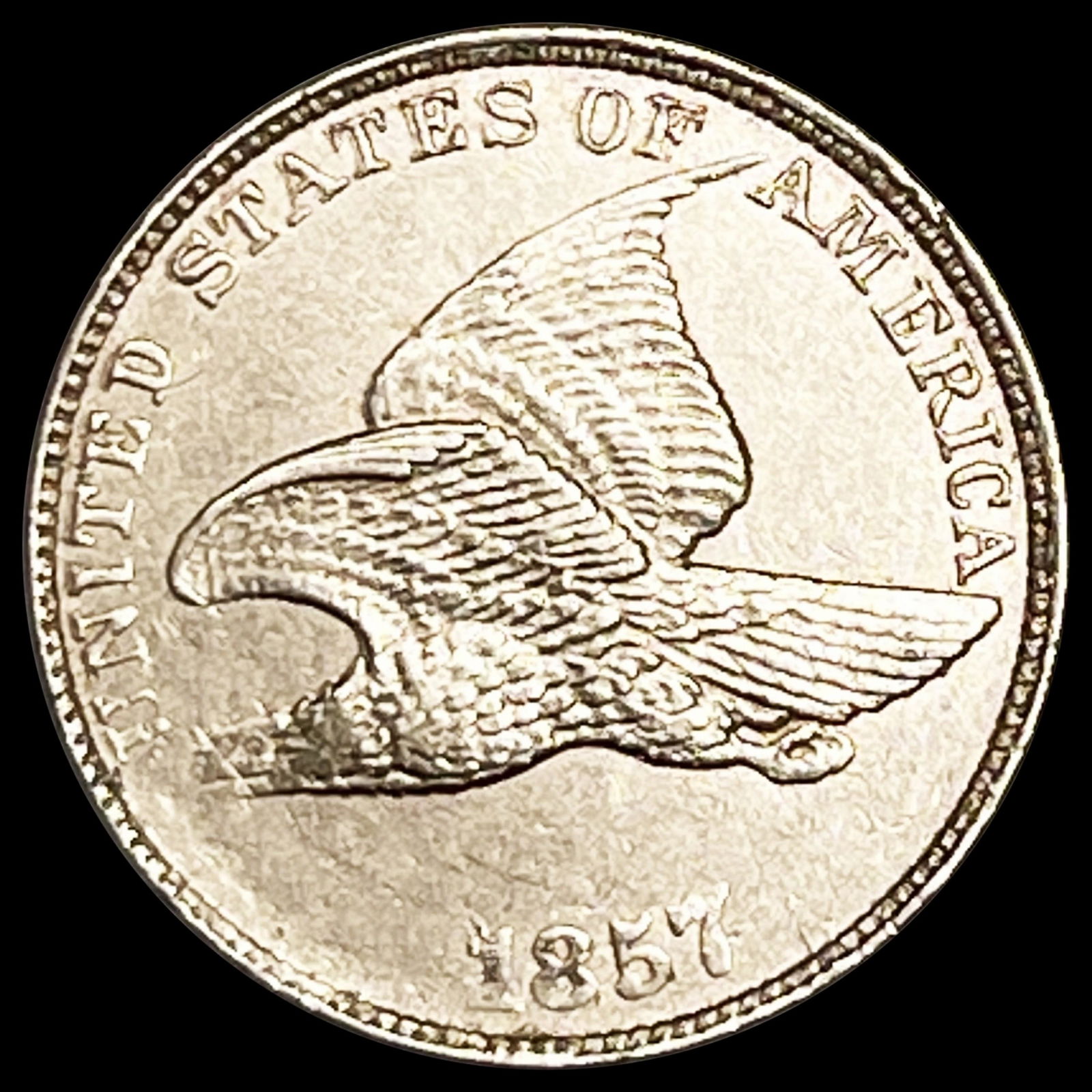 1857 Flying Eagle Cent CLOSELY UNCIRCULATED (1 of 2)