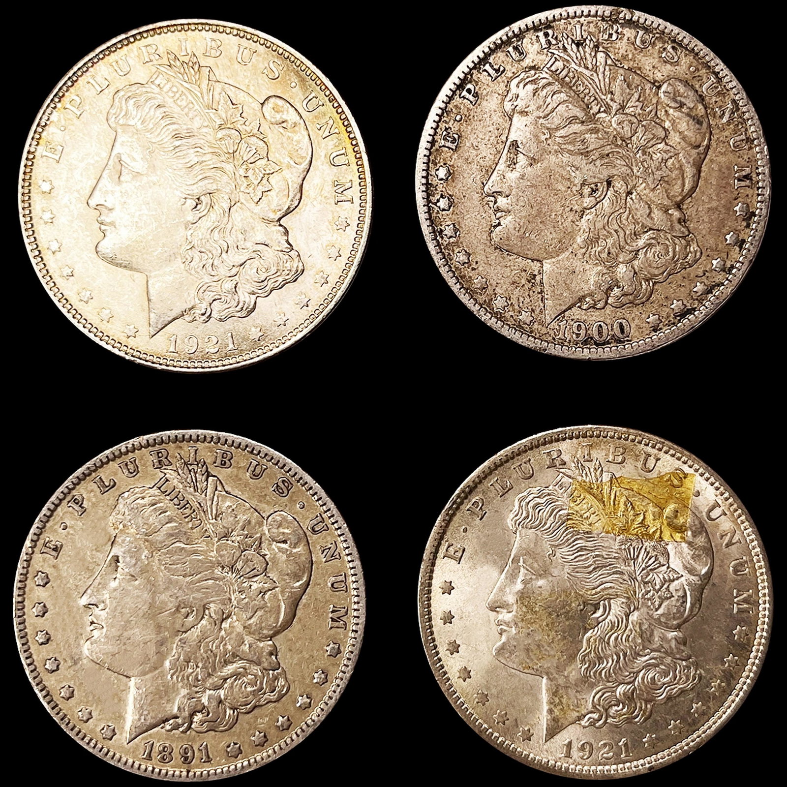 (4) Morgan Silver Dollars UNCIRCULATED (1 of 2)
